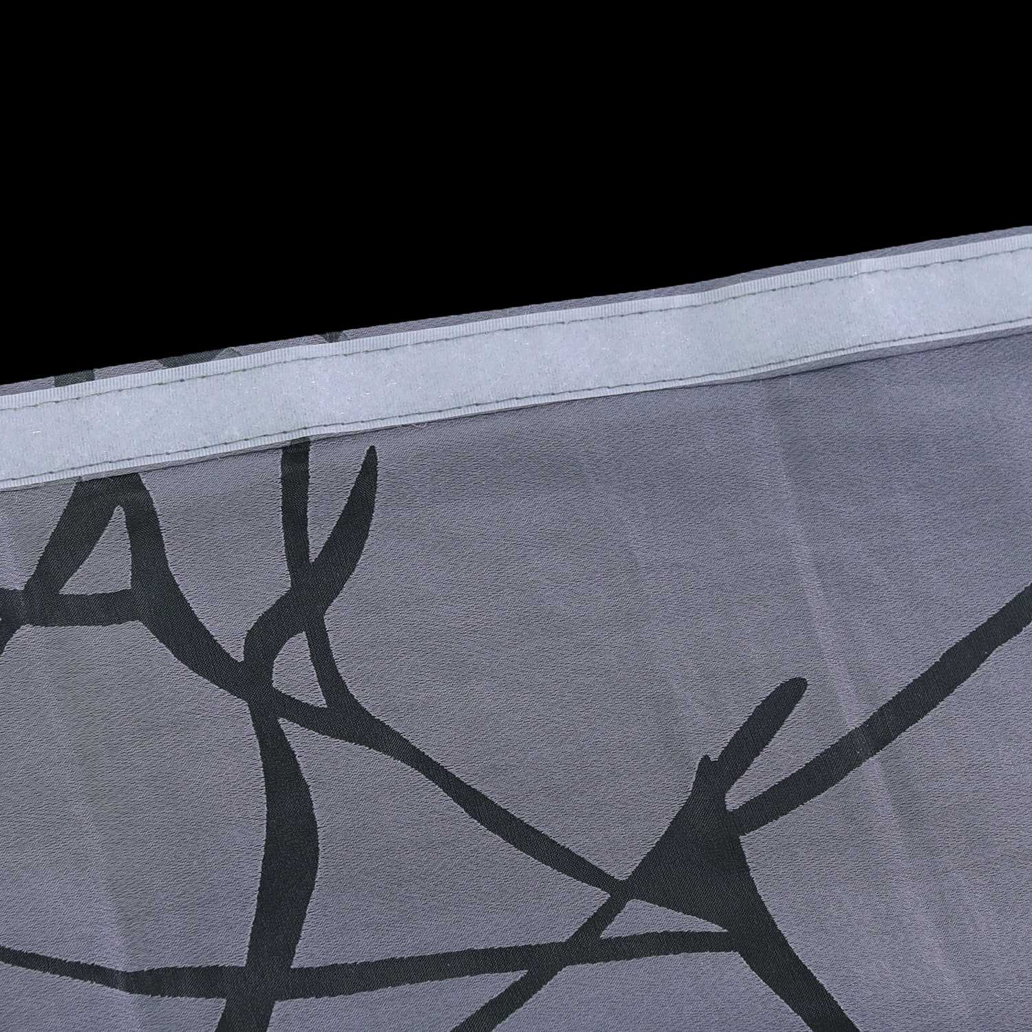 Halbtransparente Schiebegardinen Klettbandschal mit grobes Zweigmuster Lichtdurchlässig 2 er Set