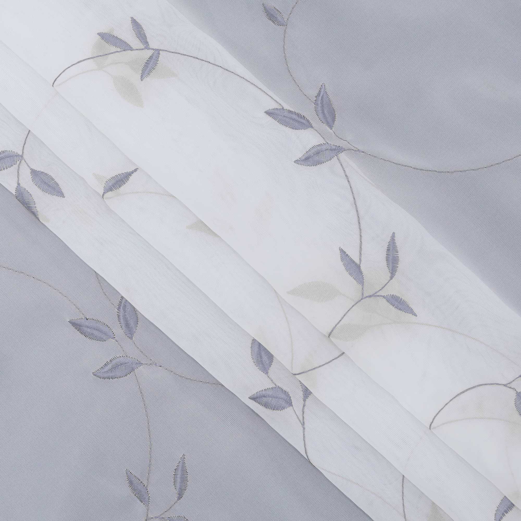 Scheibengardinen Voile Bistrogardinen mit Blattstickerei Transparent Bestickte Küche Kurzstores