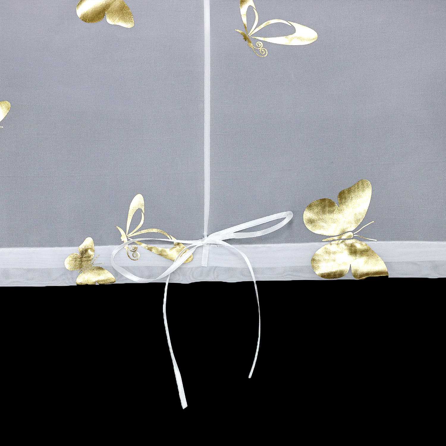 Raffrollo mit V-Haken Raffgardine mit leuchtendem Schmetterlingsmuster 1 stück