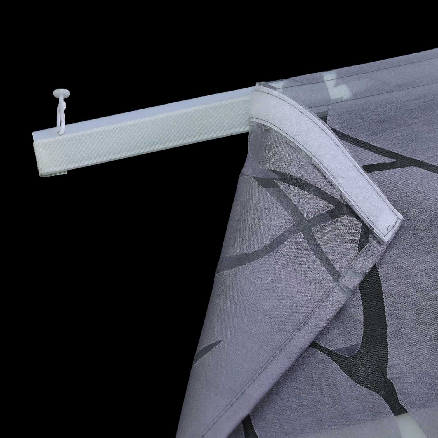 Halbtransparente Schiebegardinen Klettbandschal mit grobes Zweigmuster Lichtdurchlässig 2 er Set