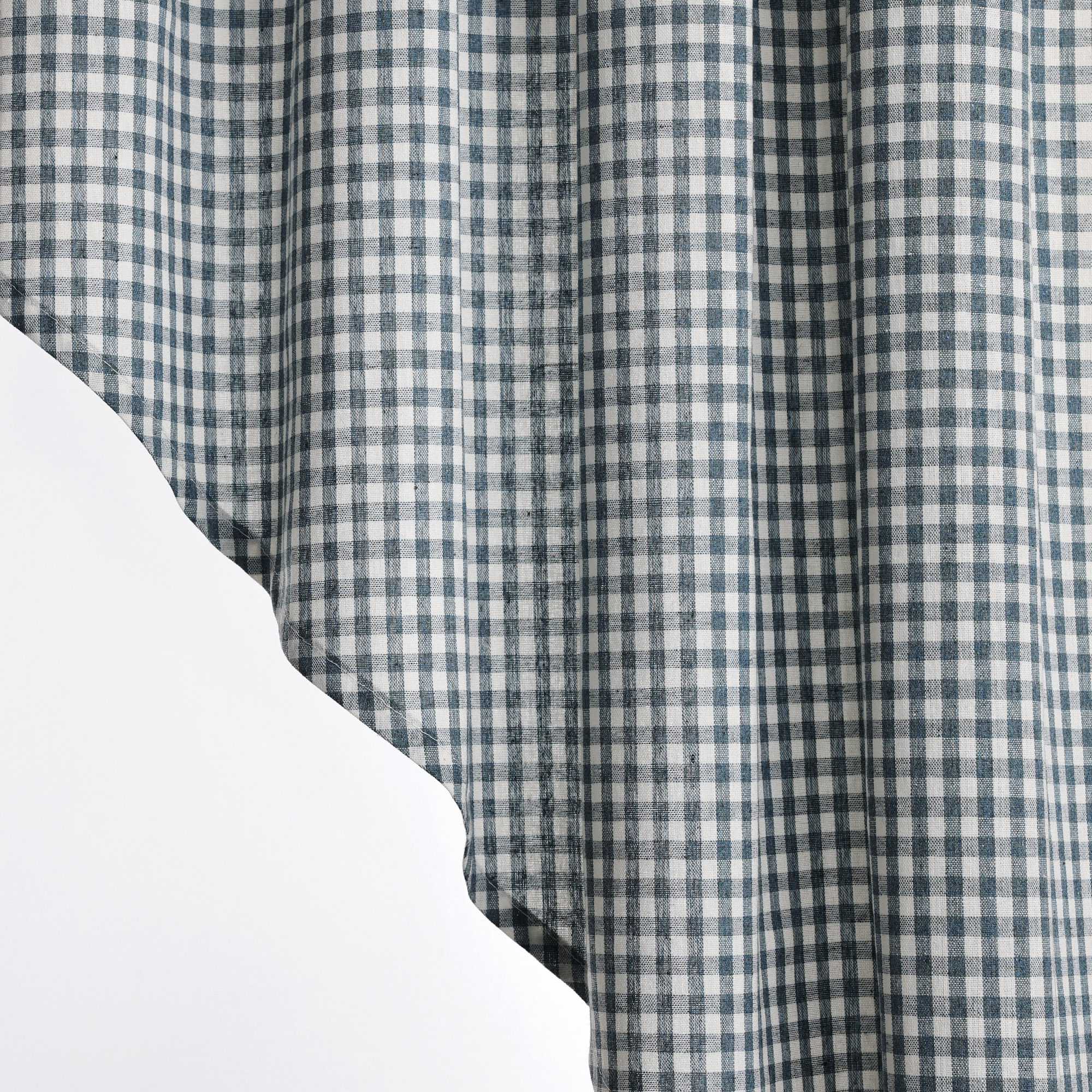 Kurzgardinen im Volant-Stil mit Karomuster 2er Set