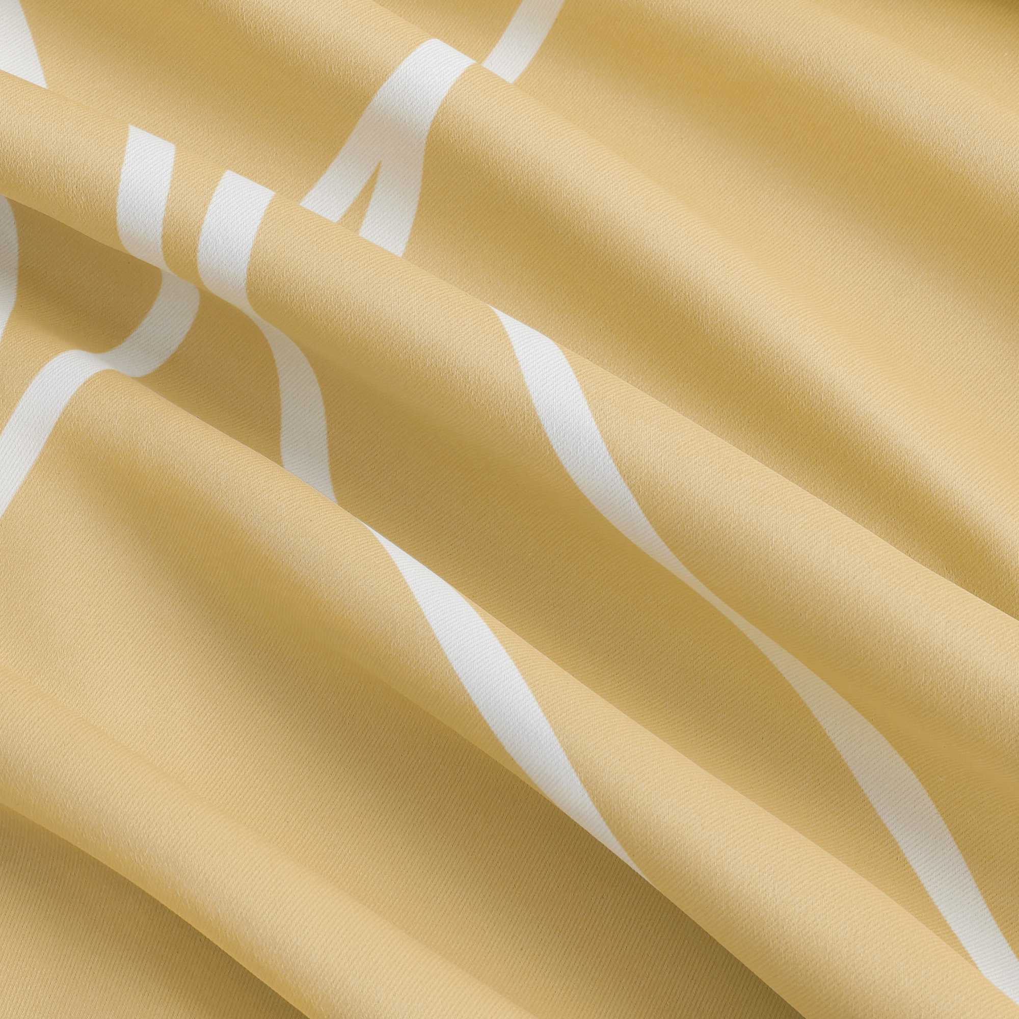 Verdunkelungsvorhänge Ösenschal mit Wellenmuster Blickdichte Landhaus Schlafzimmer  1 St.