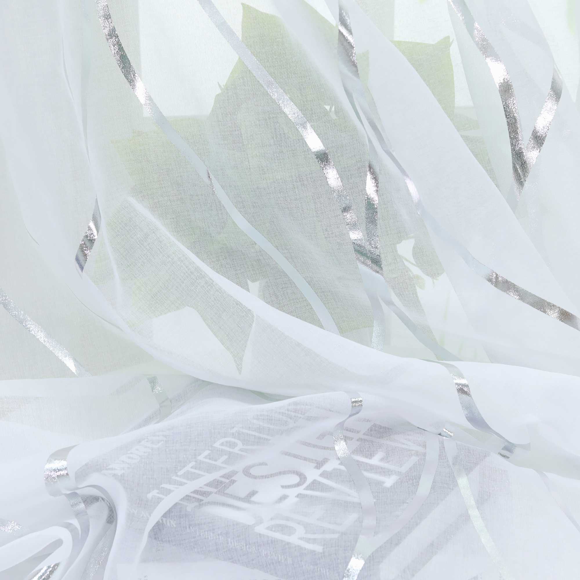 Transparenter Vorhang Ösenschal mit Wellenmuster lichtdurchlässig