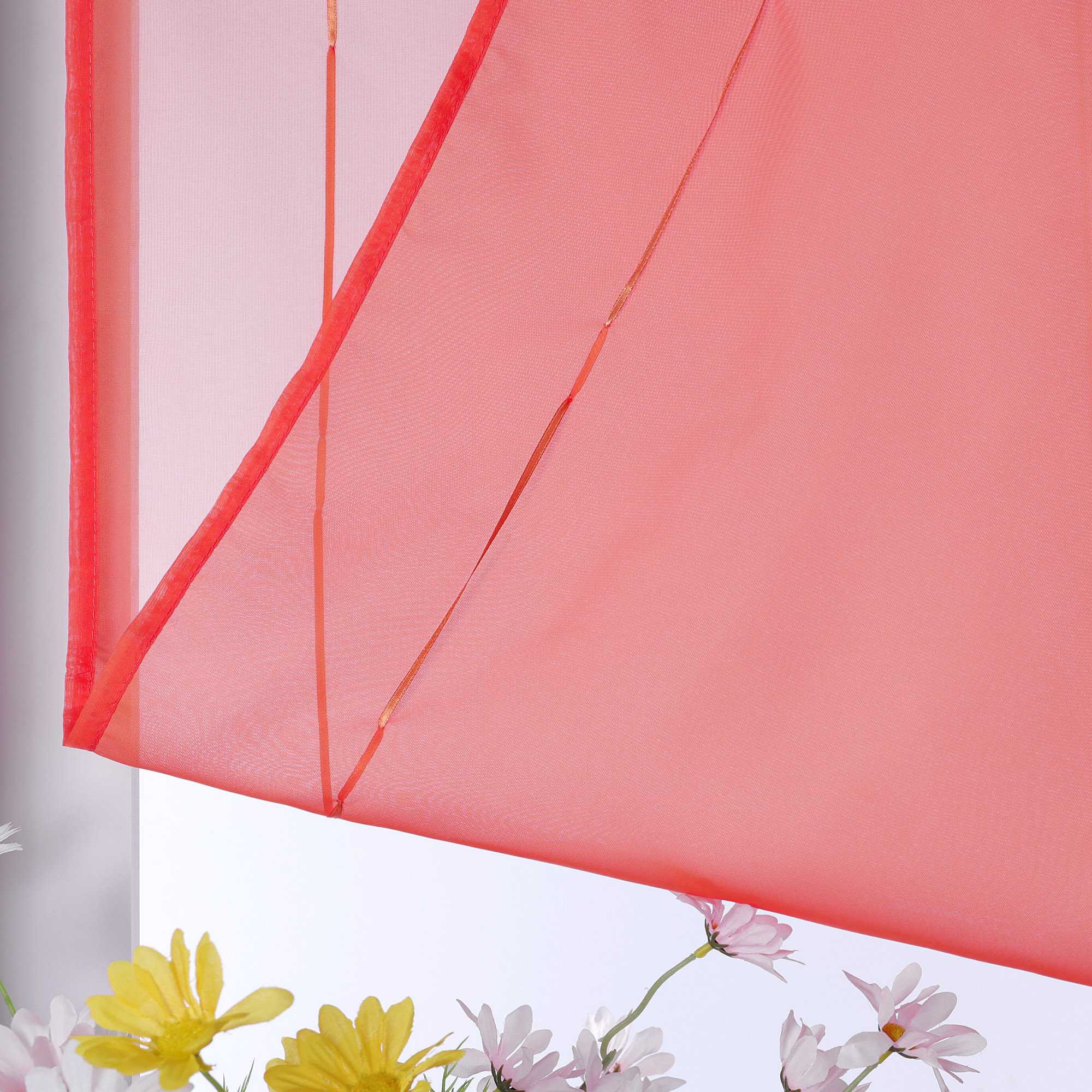 Rollos mit V-Haken halbtransparent lichtdurchlässig Unifarbe hochziehbar 1 Stück