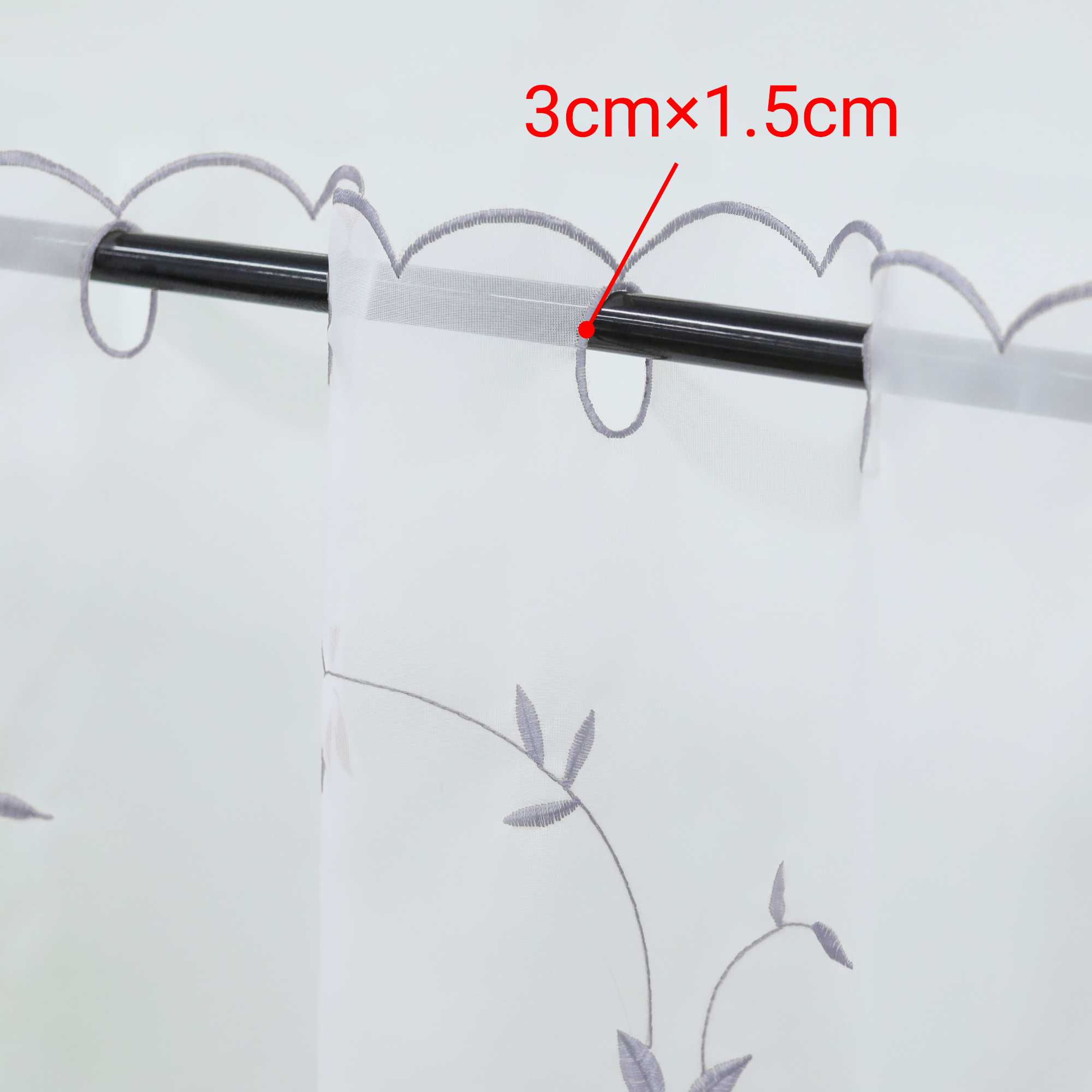 Scheibengardinen Voile Bistrogardinen mit Blattstickerei Transparent Bestickte Küche Kurzstores