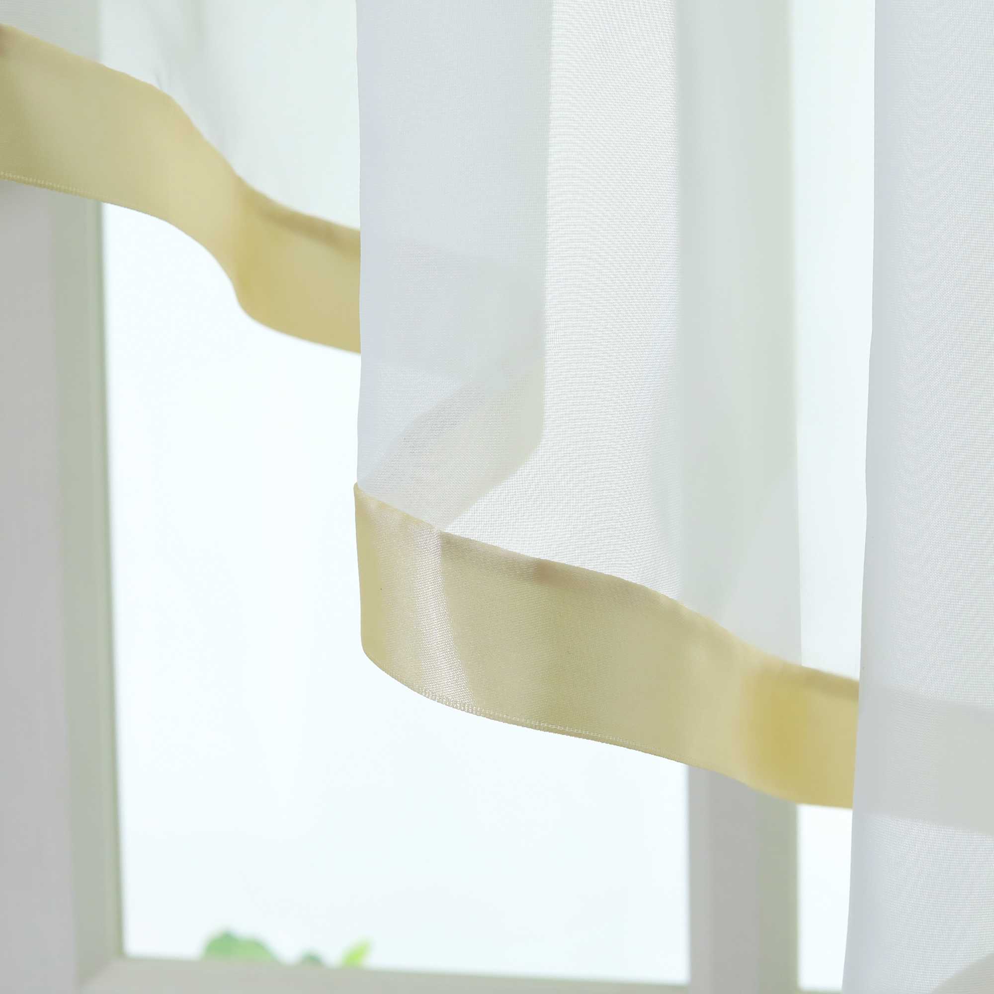 Scheibengardinen Kräuselbandgardine Fensterdeko Kreuzdesign Obere Fensterabdeckung 1 stück