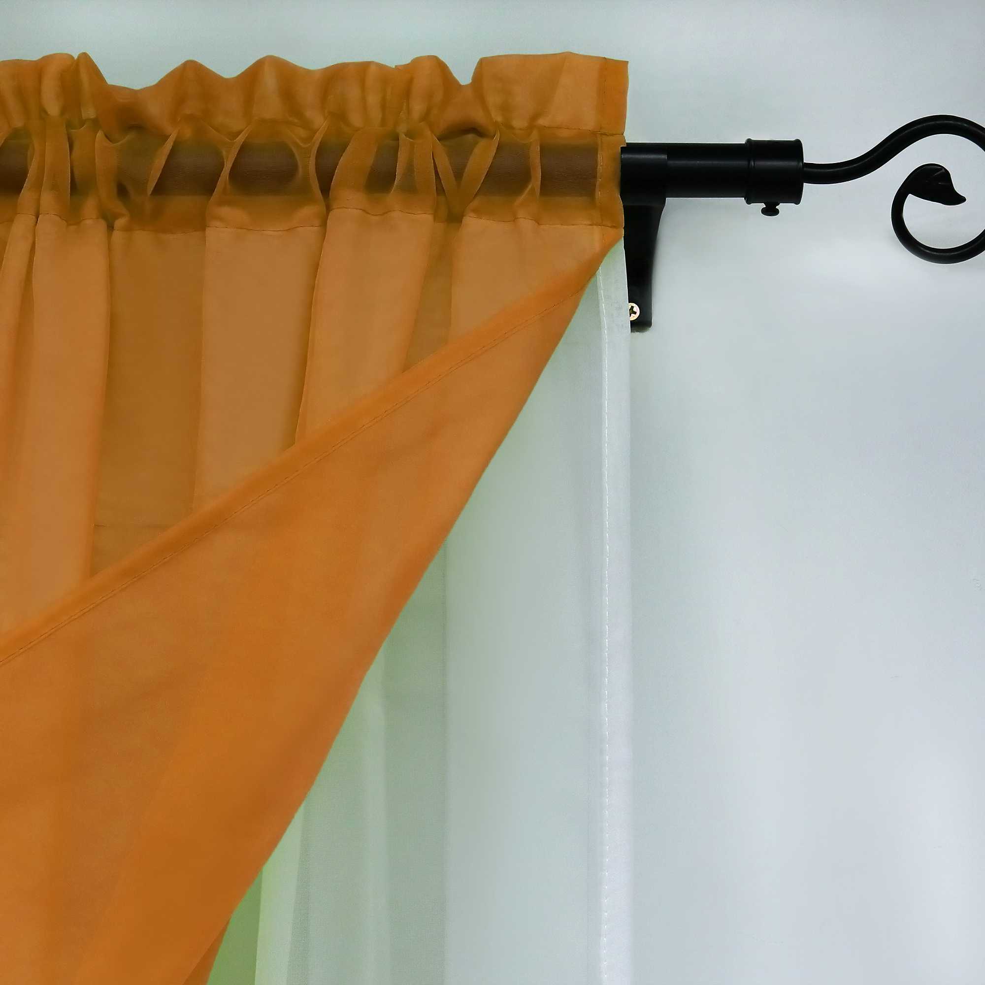 Delien Zweifarbige Fensterdekoration vloants Kurz Gardine 2er-Pack