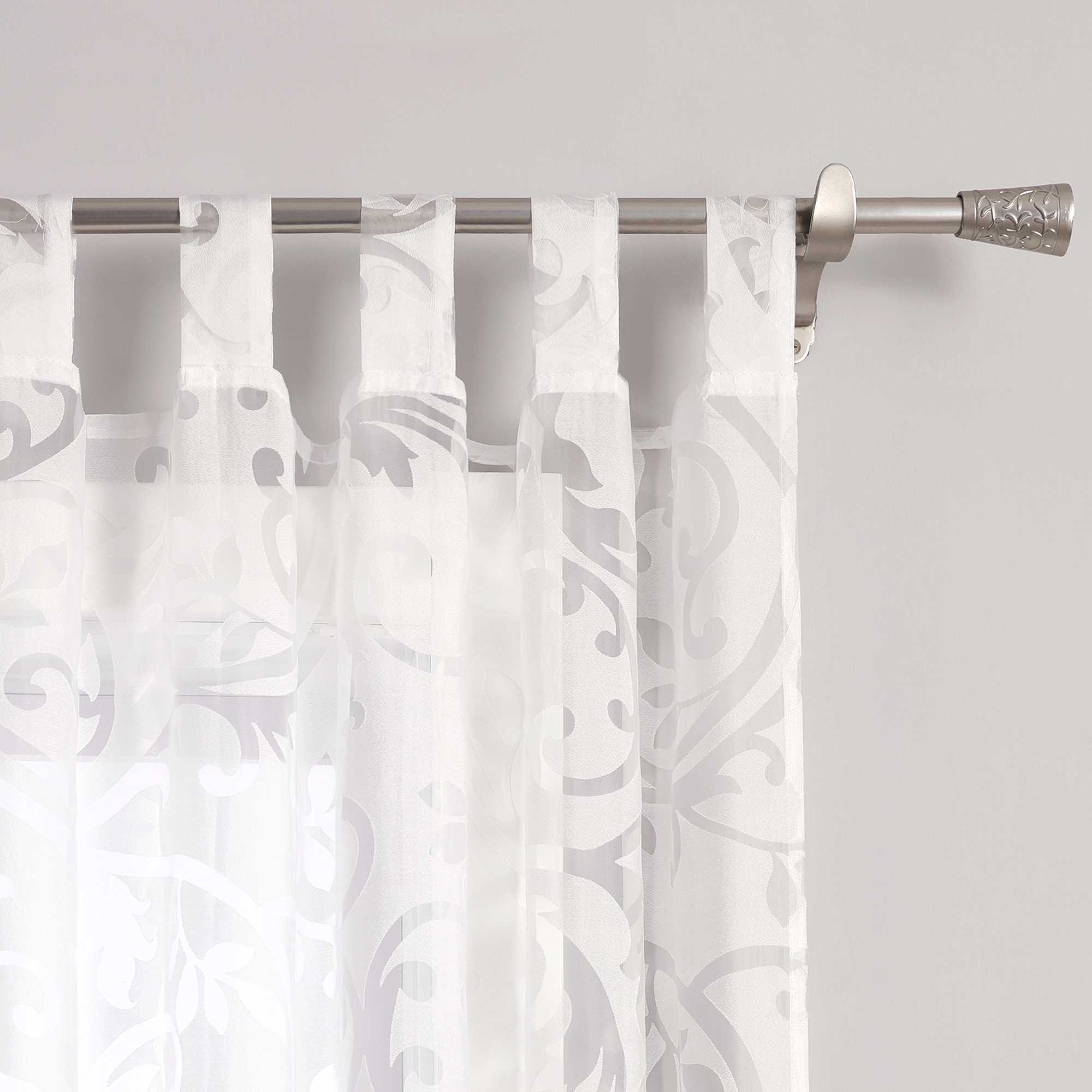 Transparente Vorhang mit Rankenmuster