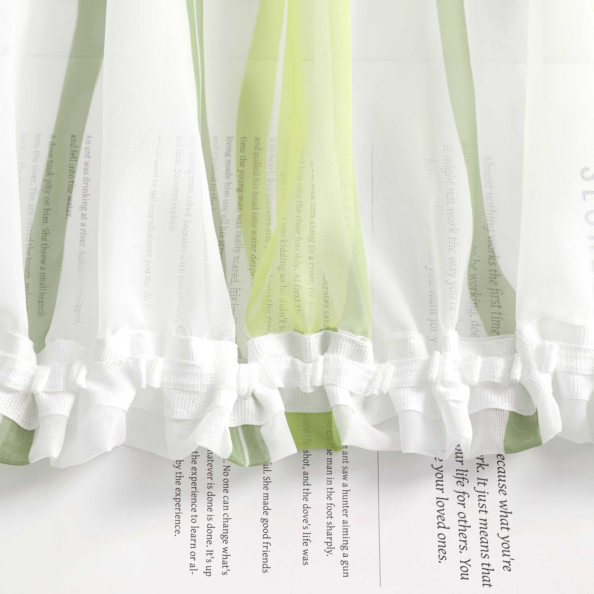 Vorhang Kräuselband aus Polyester mit bunten Wellenmustern tranparent 1 stück