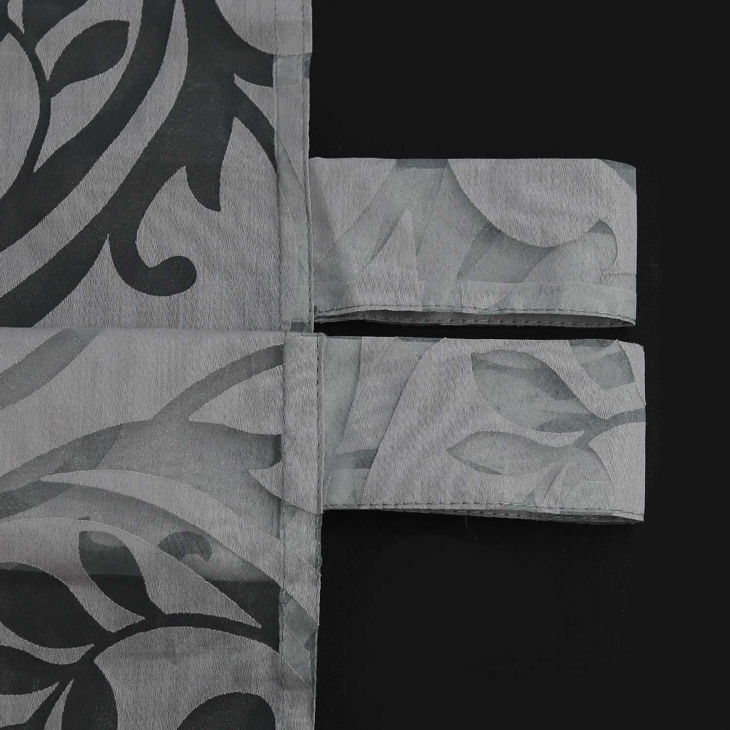 Eleganter transparenter Vorhang mit floralem Muster lichtdurchlässiger Fensterschal für Wohnzimmer 1 Stück