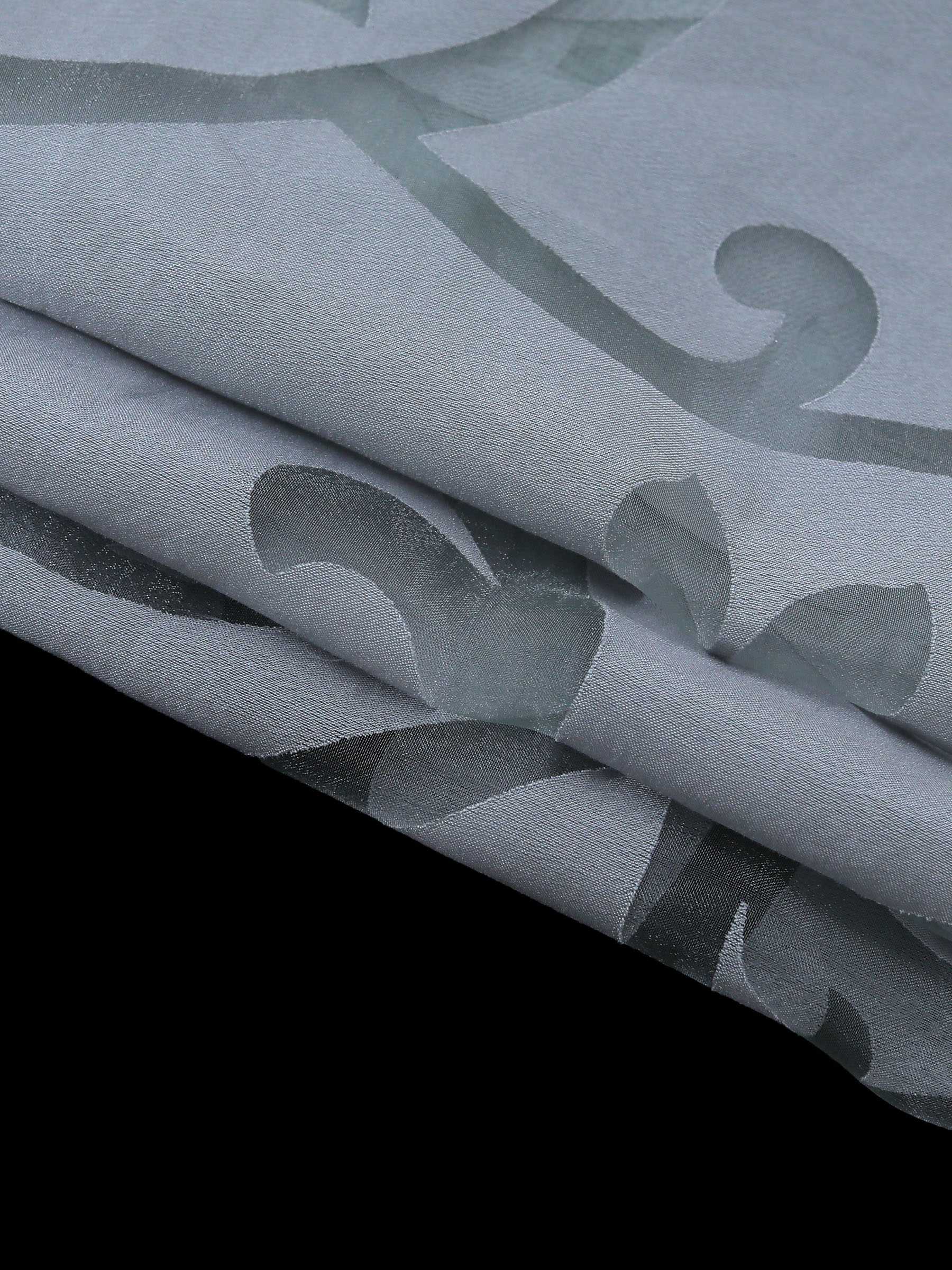 Schiebegardine Flächenvorhänge Klettbandschal mit Blumenmuster transparent modern 2er Set