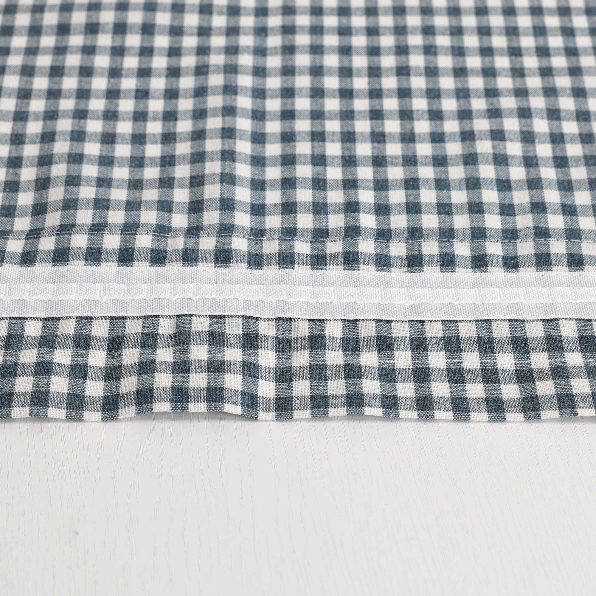 Kurzgardinen im Volant-Stil mit Karomuster 2er Set