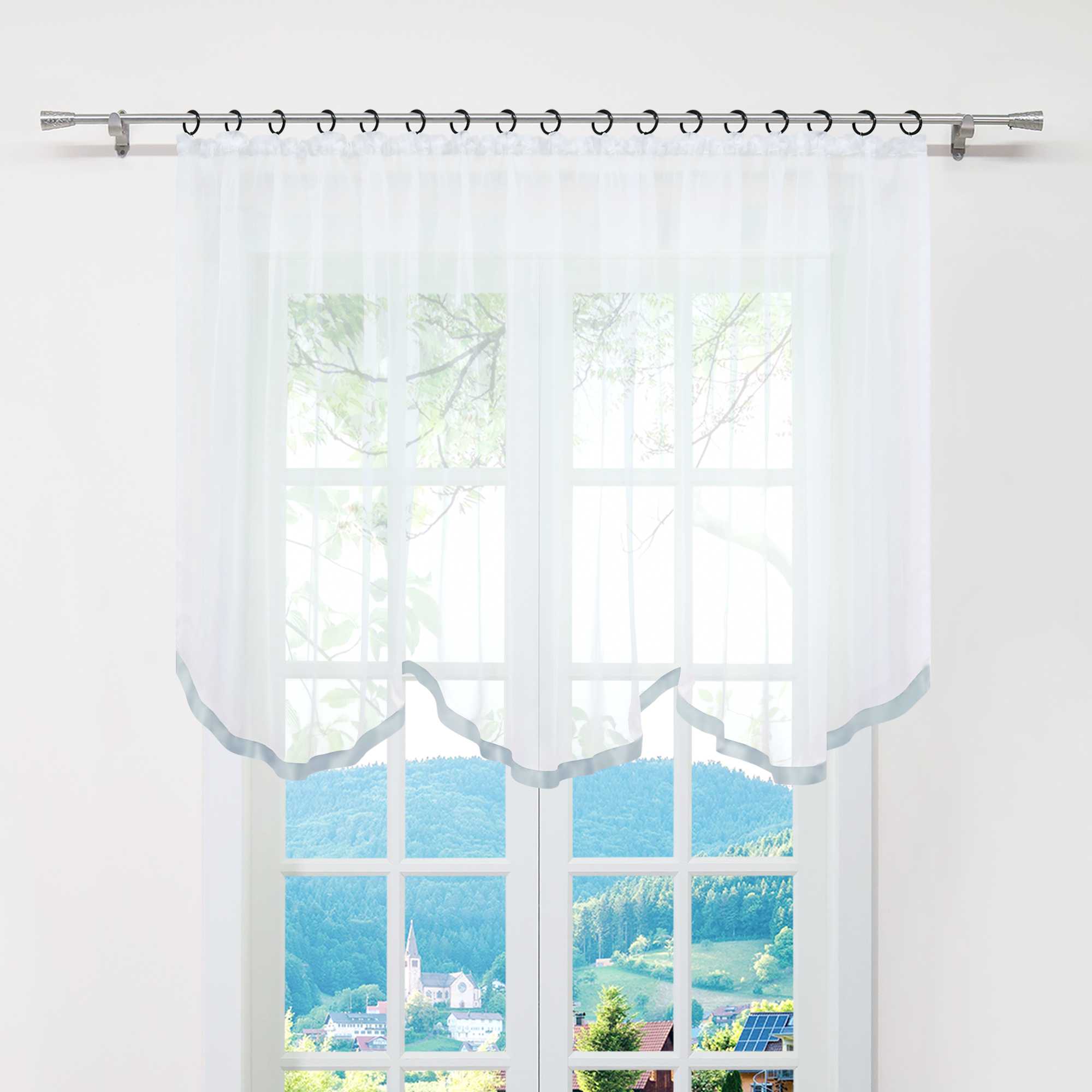 Multifunktionsgardine aus Polyester transparent Fensterdekoration 1 stück