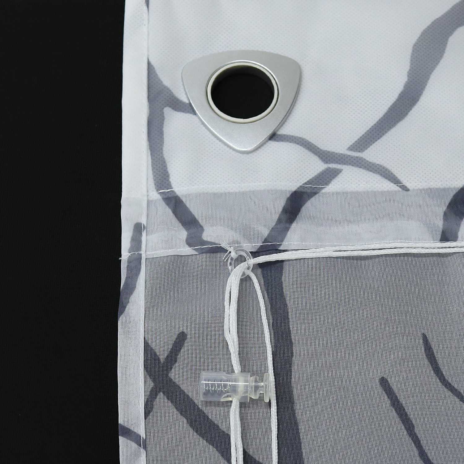 Rollos mit U-Haken halbtransparent Zweigmuster Lichtdurchlässig 1 Stück