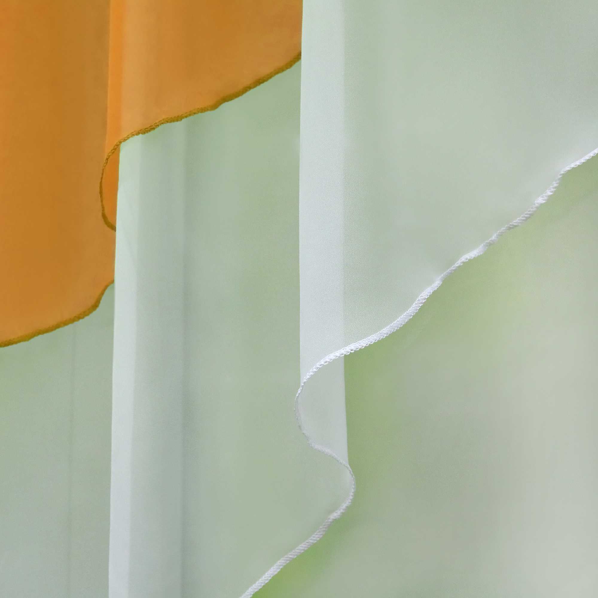 Delien Zweifarbige Fensterdekoration vloants Kurz Gardine 2er-Pack