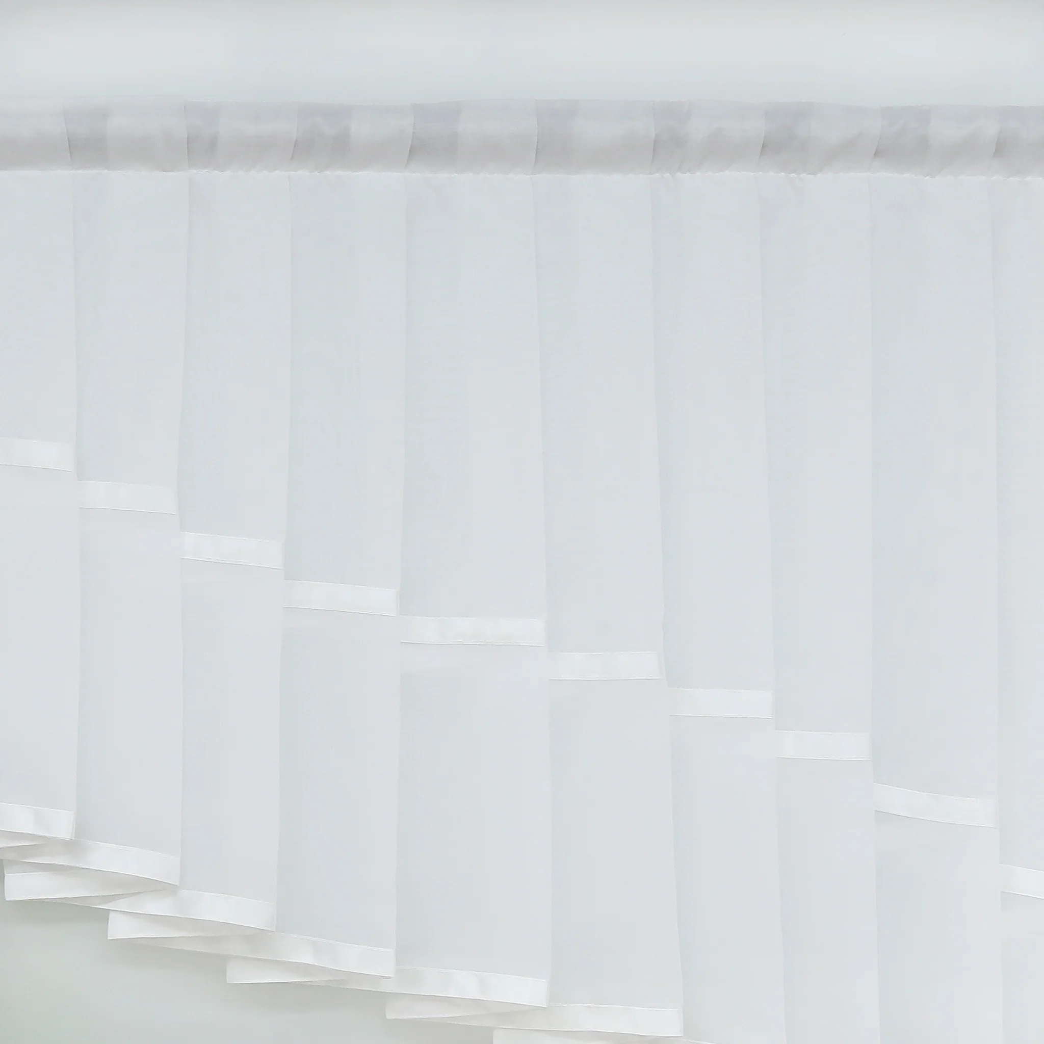 Romantischer transparenter Vorhang mit Volant 2-in-1 Design