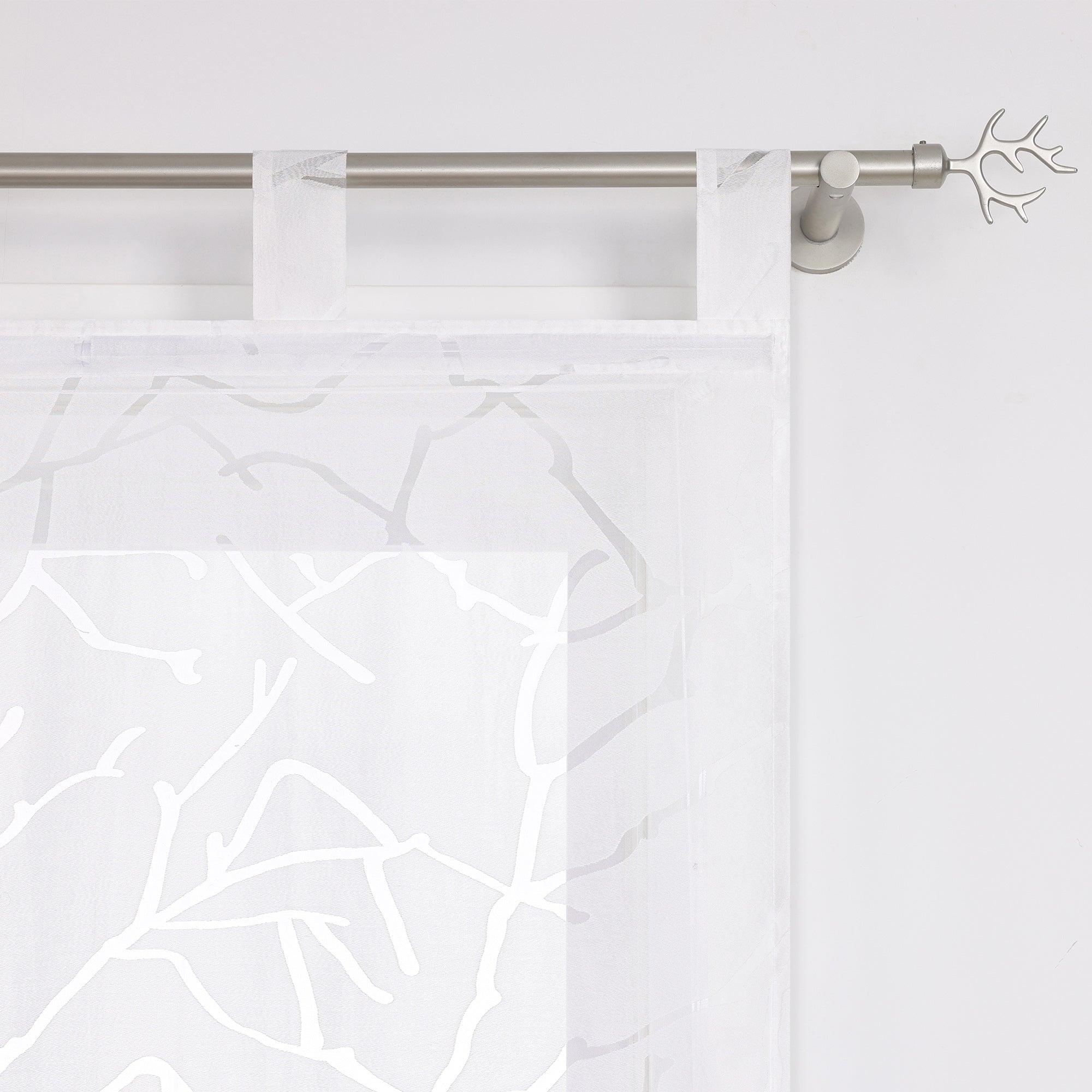 Rollo Schlaufengardine  halbtransparent  mit gestreiftmuster und Dekofalten Unifarbe 1 Stück