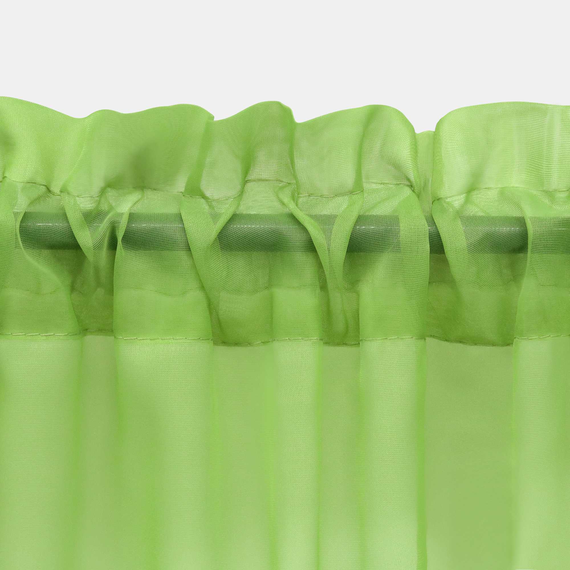 Scheibegardine durch Stangendurchzug zusammenziehbar Transparent Unifarbe Luftdurchlässig zusammenziehbar 2 Stück