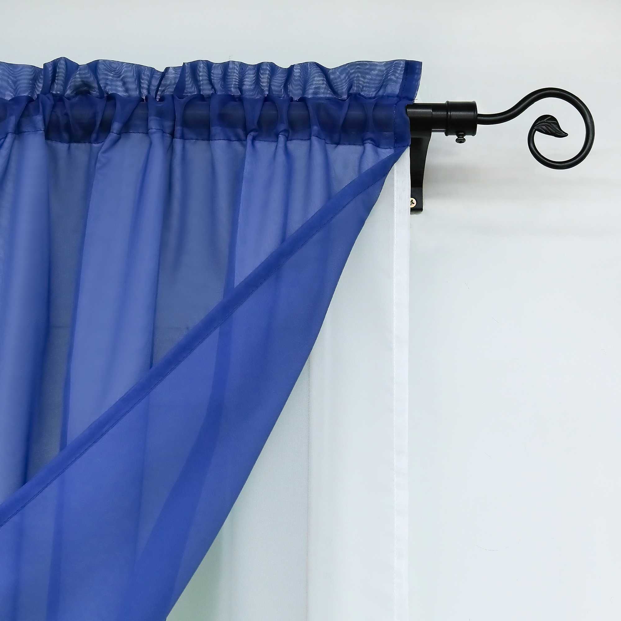 Delien Zweifarbige Fensterdekoration vloants Kurz Gardine 2er-Pack