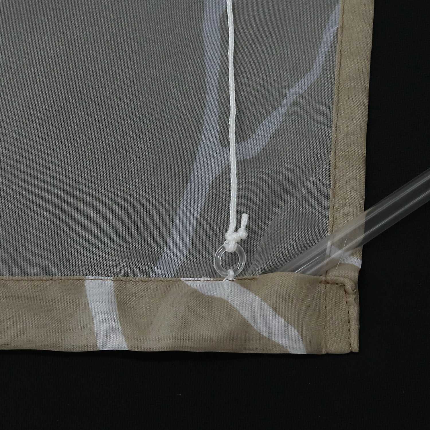 Rollos mit U-Haken halbtransparent Zweigmuster Lichtdurchlässig 1 Stück