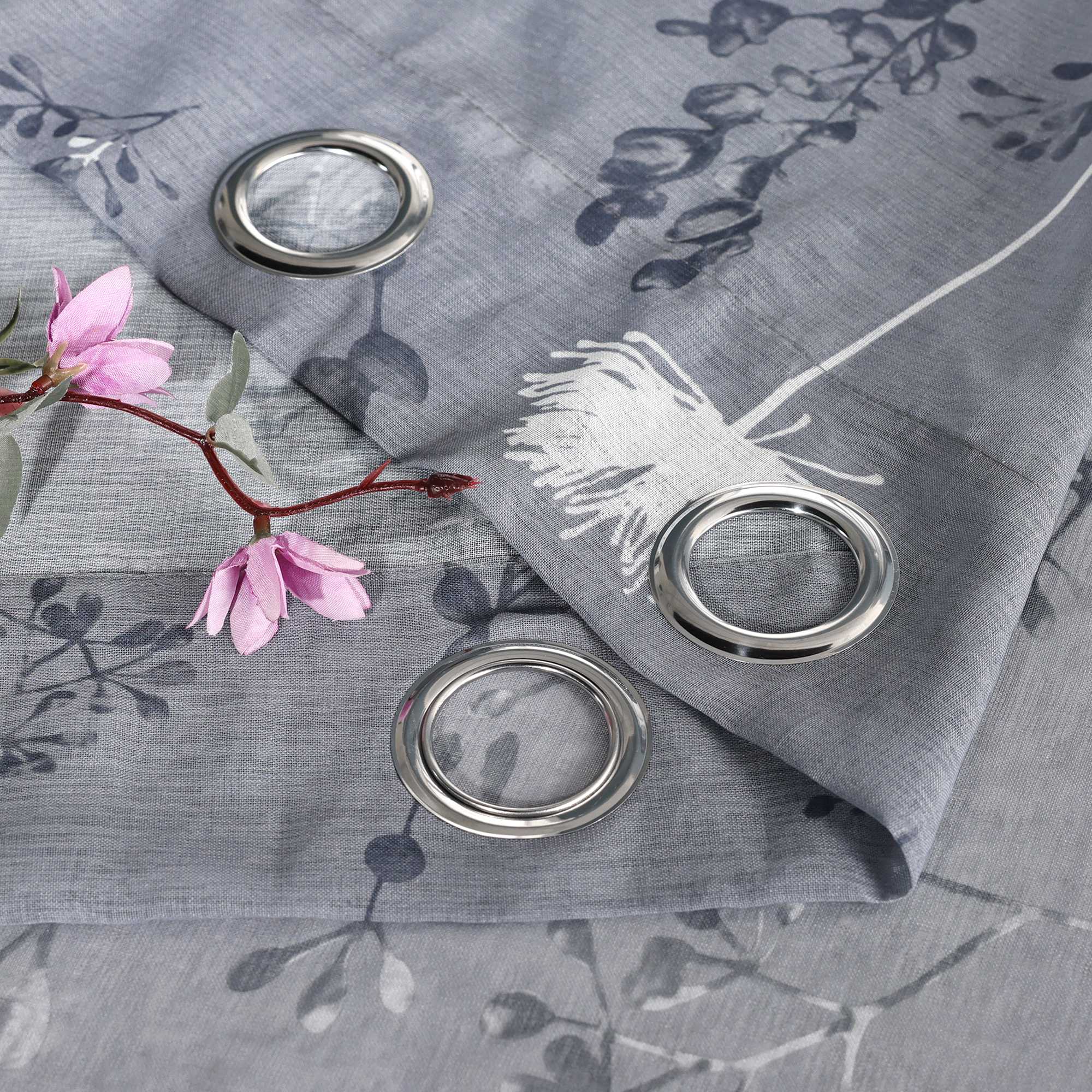 Transparent Ösen Gardinen mit Pusteblumen-Muster für Wohnzimmer 1 Stück