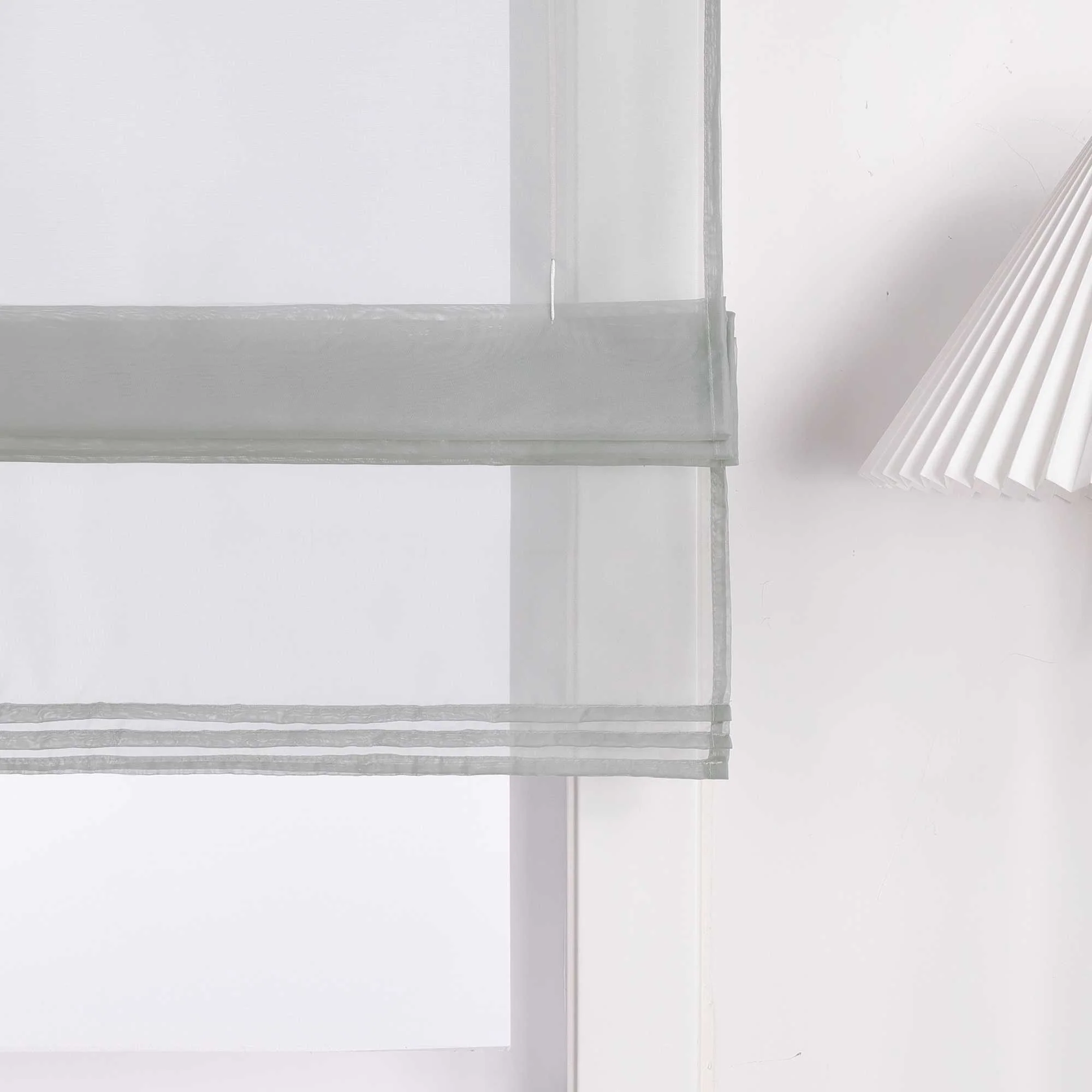 Rollos durch Stangendurchzug Transparente Luftig Unifarbig 1 Stück