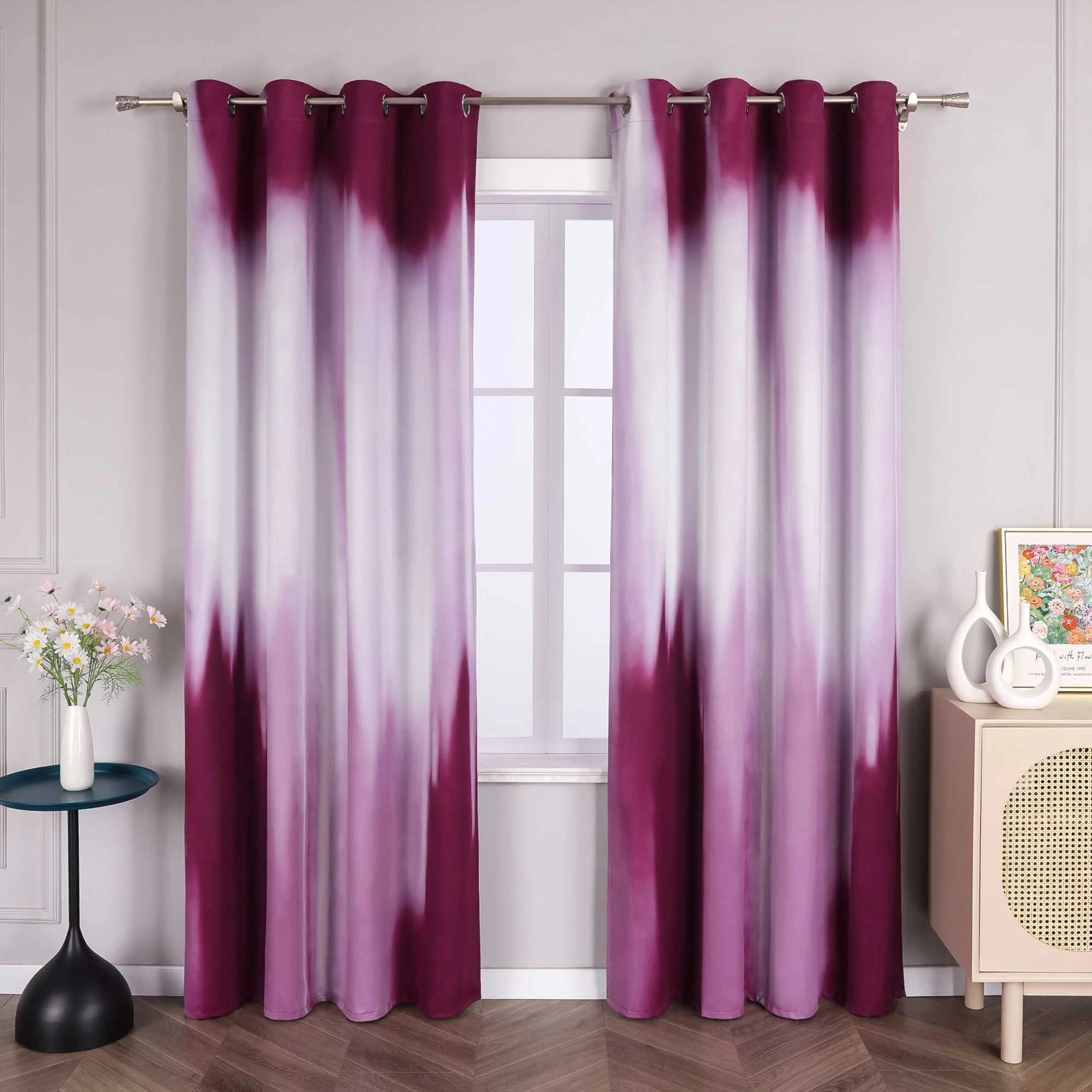 Verdunkelungsvorhang Blickdichte Gardinen Farbverlauf Ösenschal Schlafzimmer Wohnzimmer 1 Stück