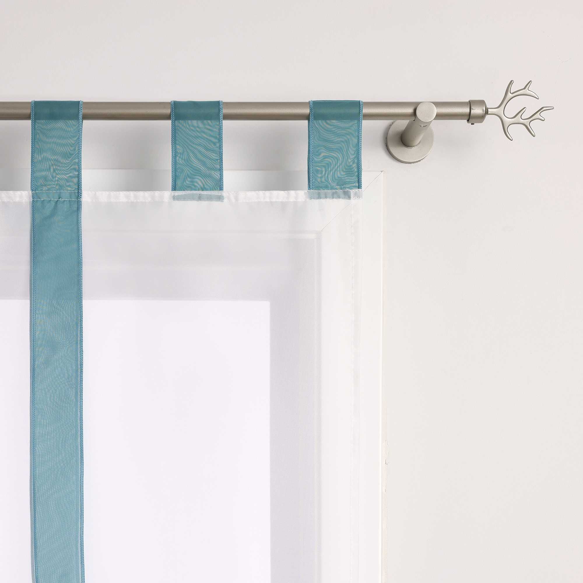 Rollos Schlaufengardine mit Schleifendesign transparent hochziehbar Fensterdeko 1 Stück