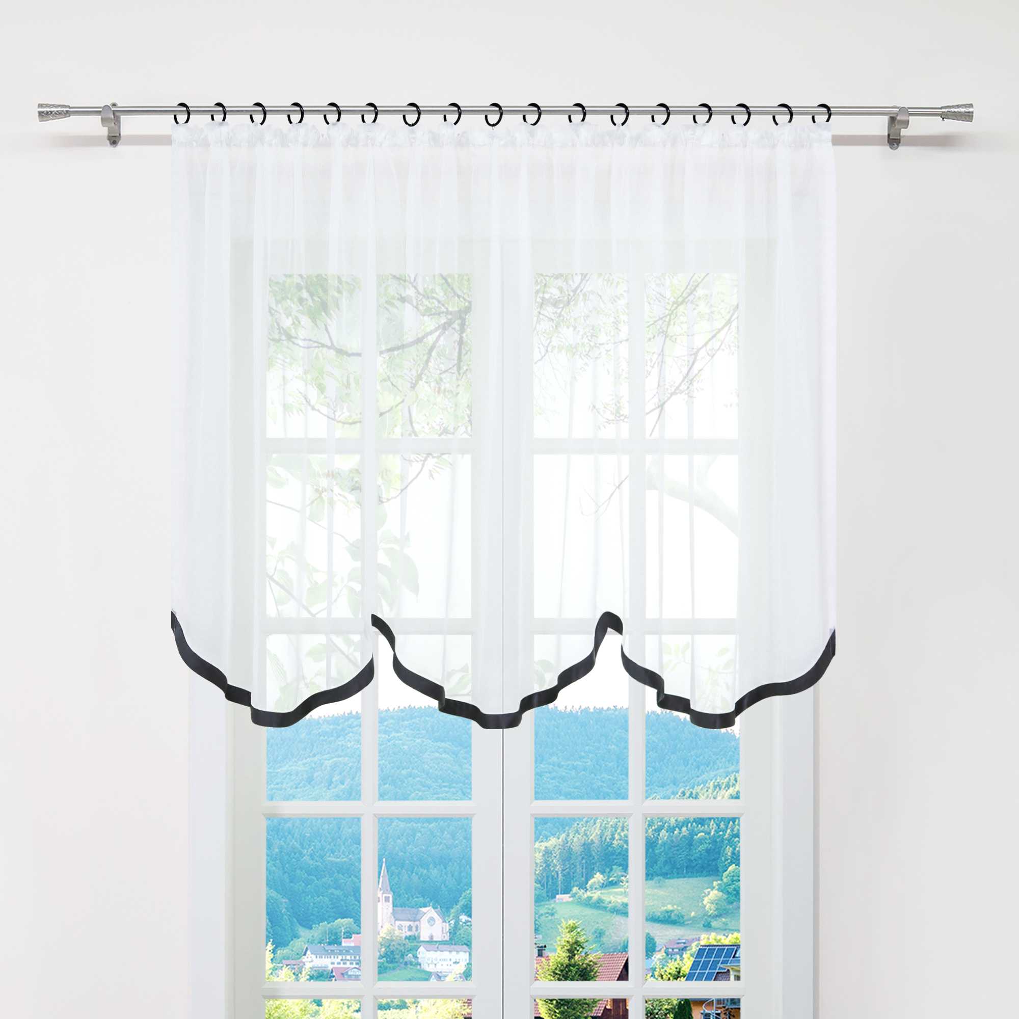 Multifunktionsgardine aus Polyester transparent Fensterdekoration 1 stück