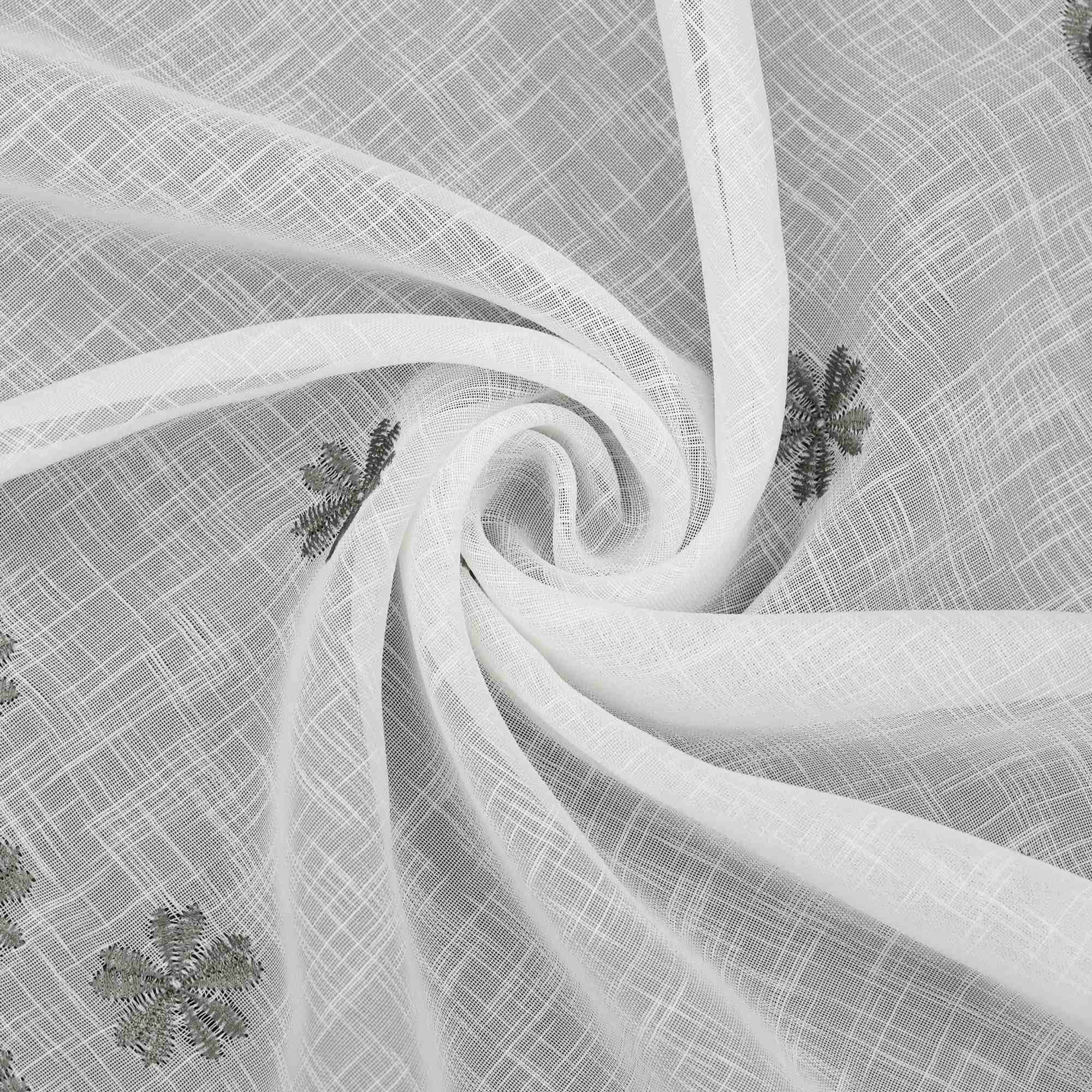 Scheibengardinen mit kleinen Blumenmuster Stickerei im Landhausstil