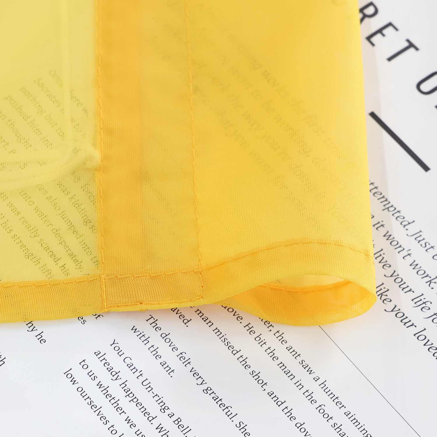 Raffrollo Voile Raffgardinen durch Tunnelzug Bändchenrollo Küche Gardinen Transparent Uni 1 Stück