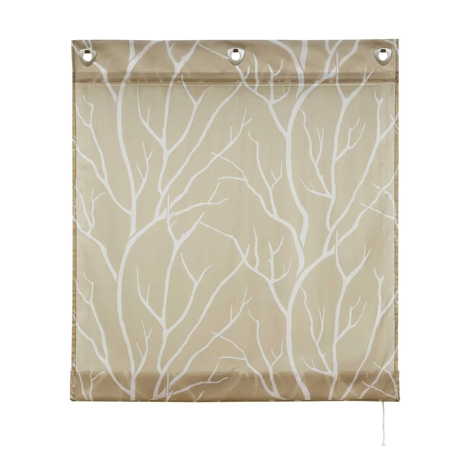 Rollos mit U-Haken halbtransparent Zweigmuster Lichtdurchlässig 1 Stück
