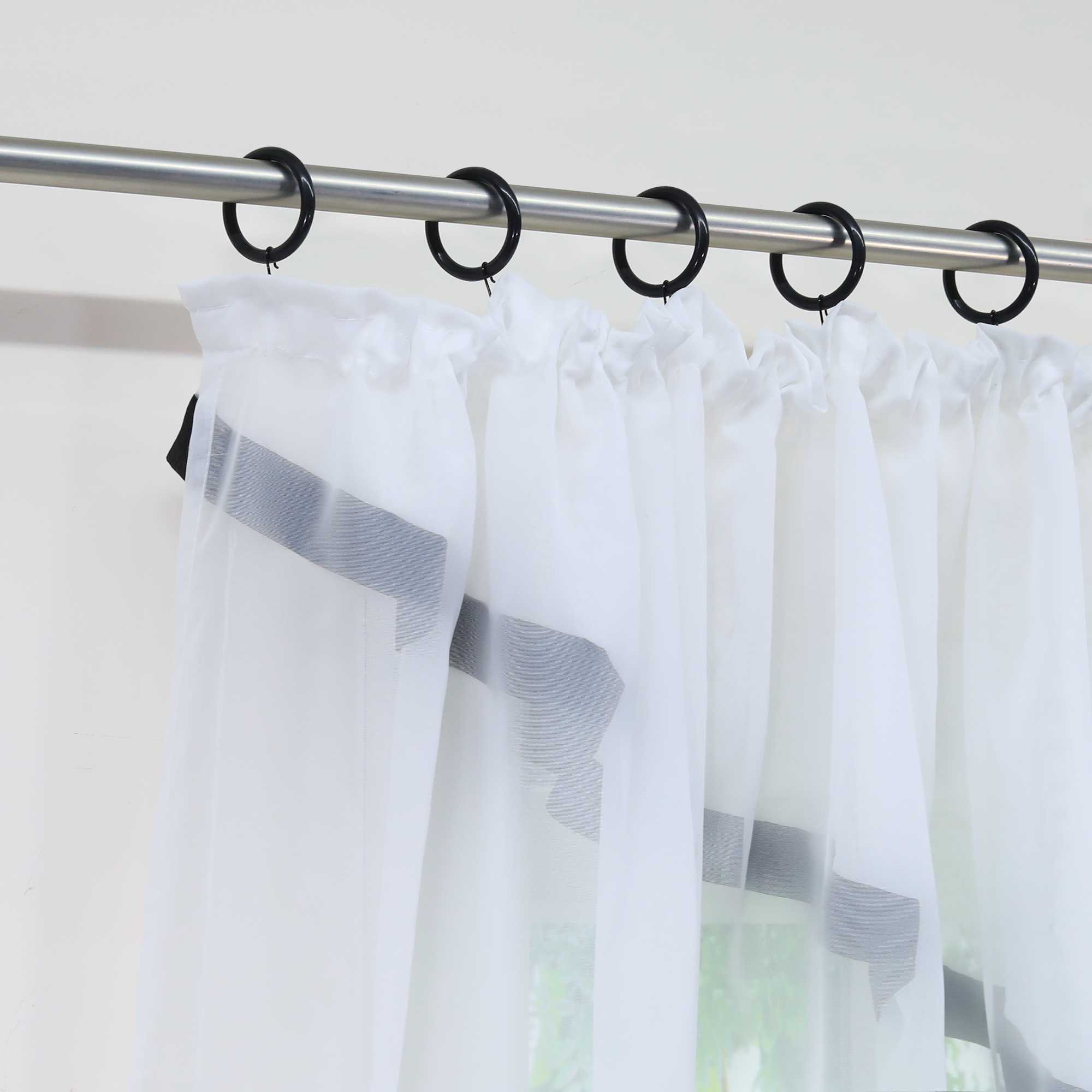 Scheibengardinen Kräuselbandgardine Fensterdeko Kreuzdesign Obere Fensterabdeckung 1 stück