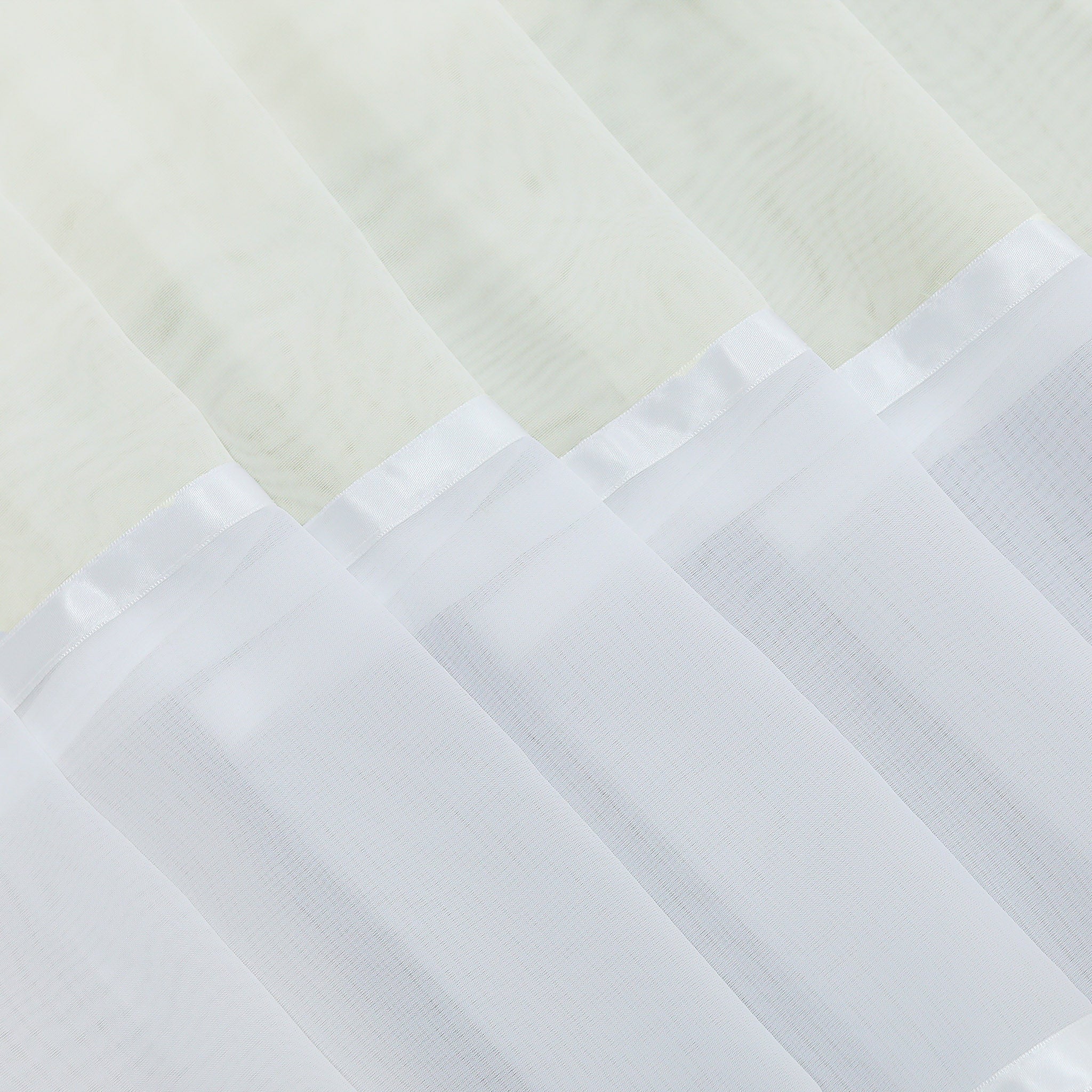 Romantischer transparenter Vorhang mit Volant 2-in-1 Design