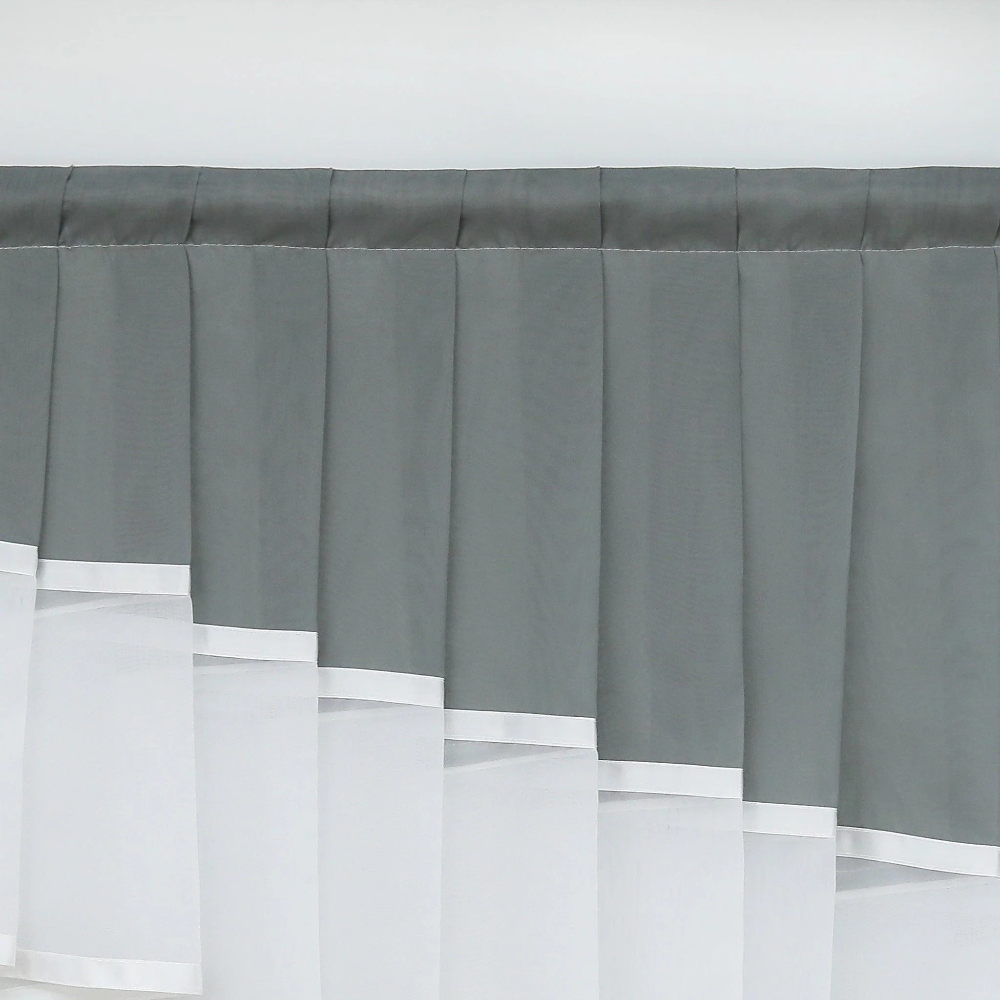 Romantischer transparenter Vorhang mit Volant 2-in-1 Design