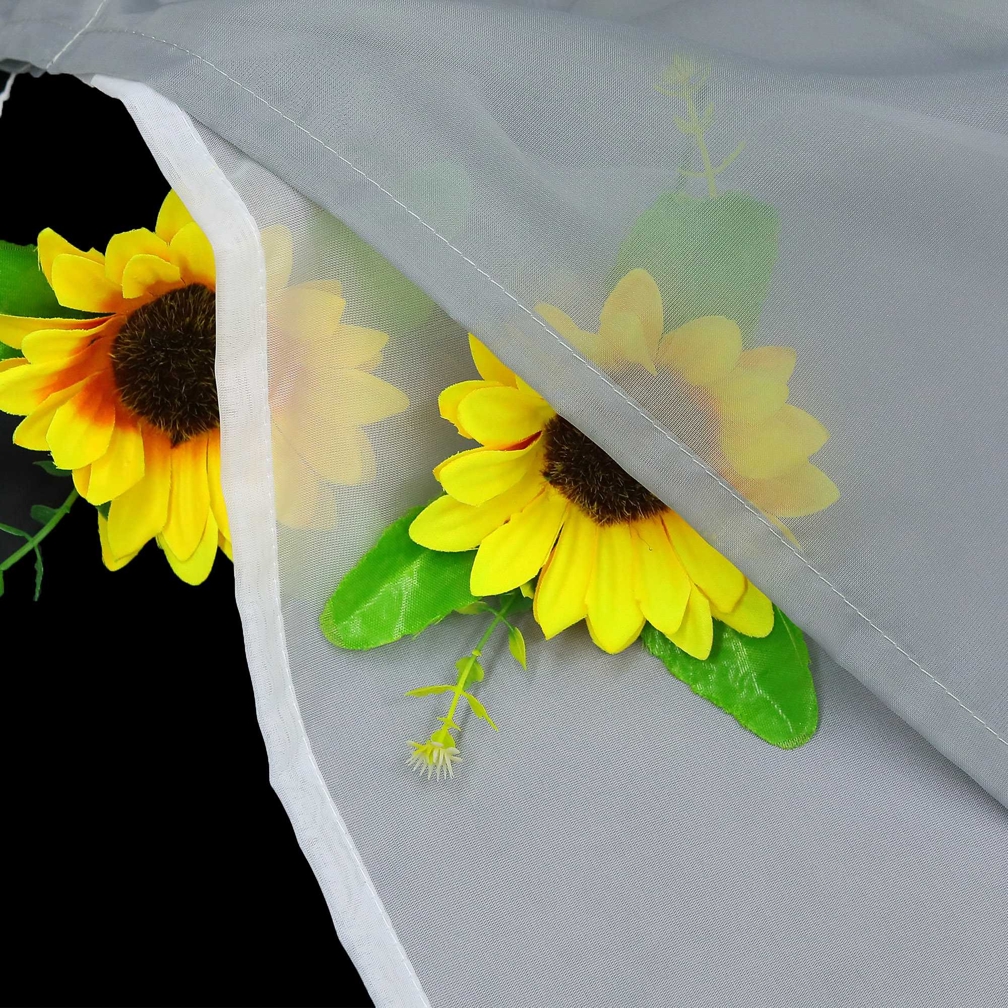 Delien Zweifarbige Fensterdekoration vloants Kurz Gardine 2er-Pack