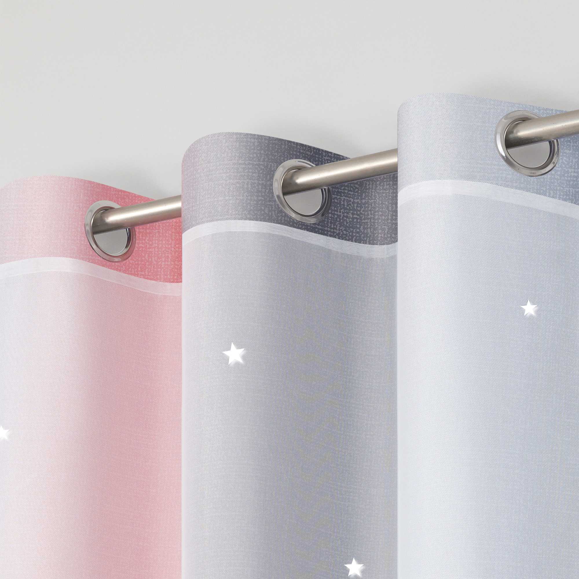 2-in-1 Vorhang Kinderzimmer mit Sternen 1 stück