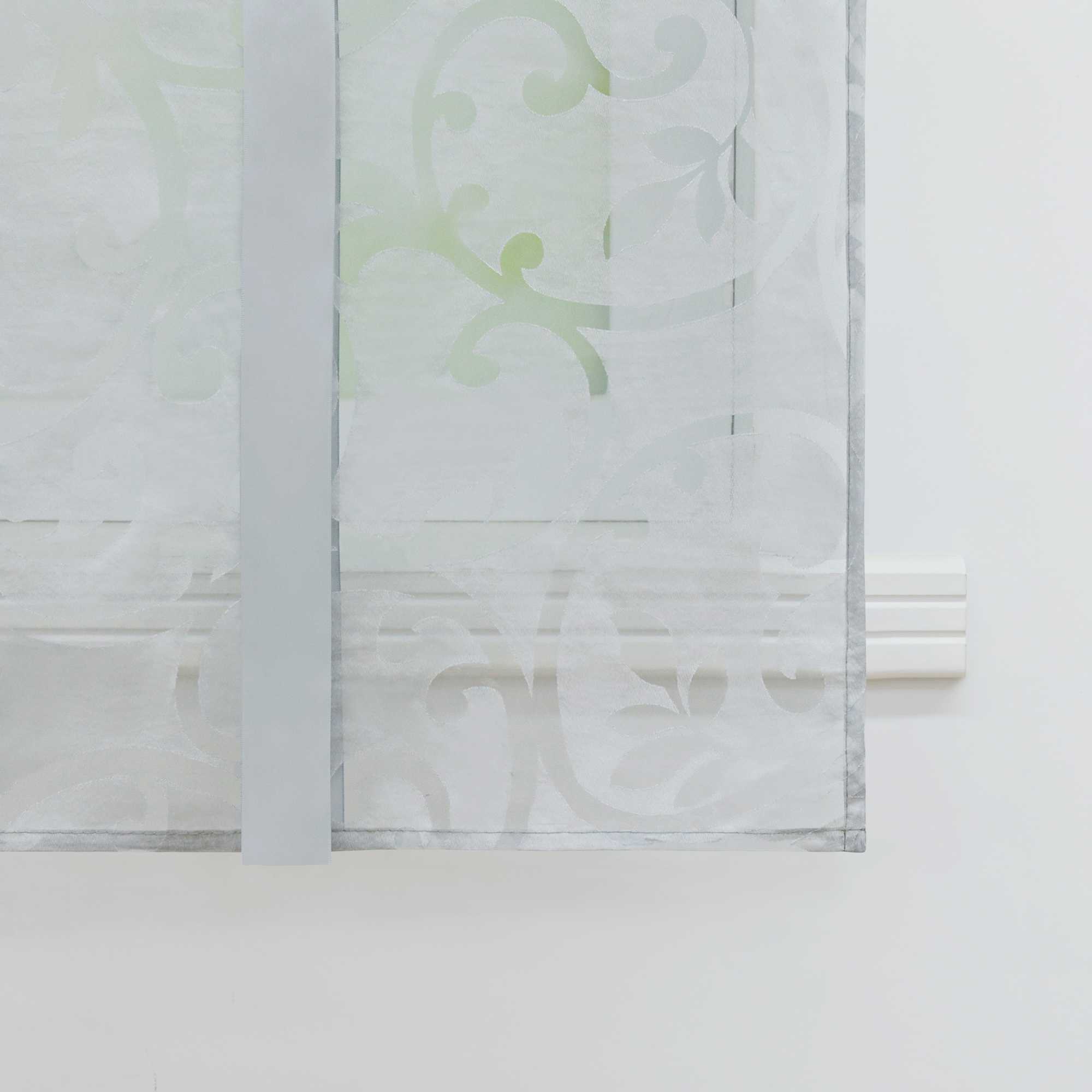 Raffrollo durch Tunnelzug romantische Rollo mit floralem Muster transparentes Vorhang für Wohnzimmerfenster 1 Stück