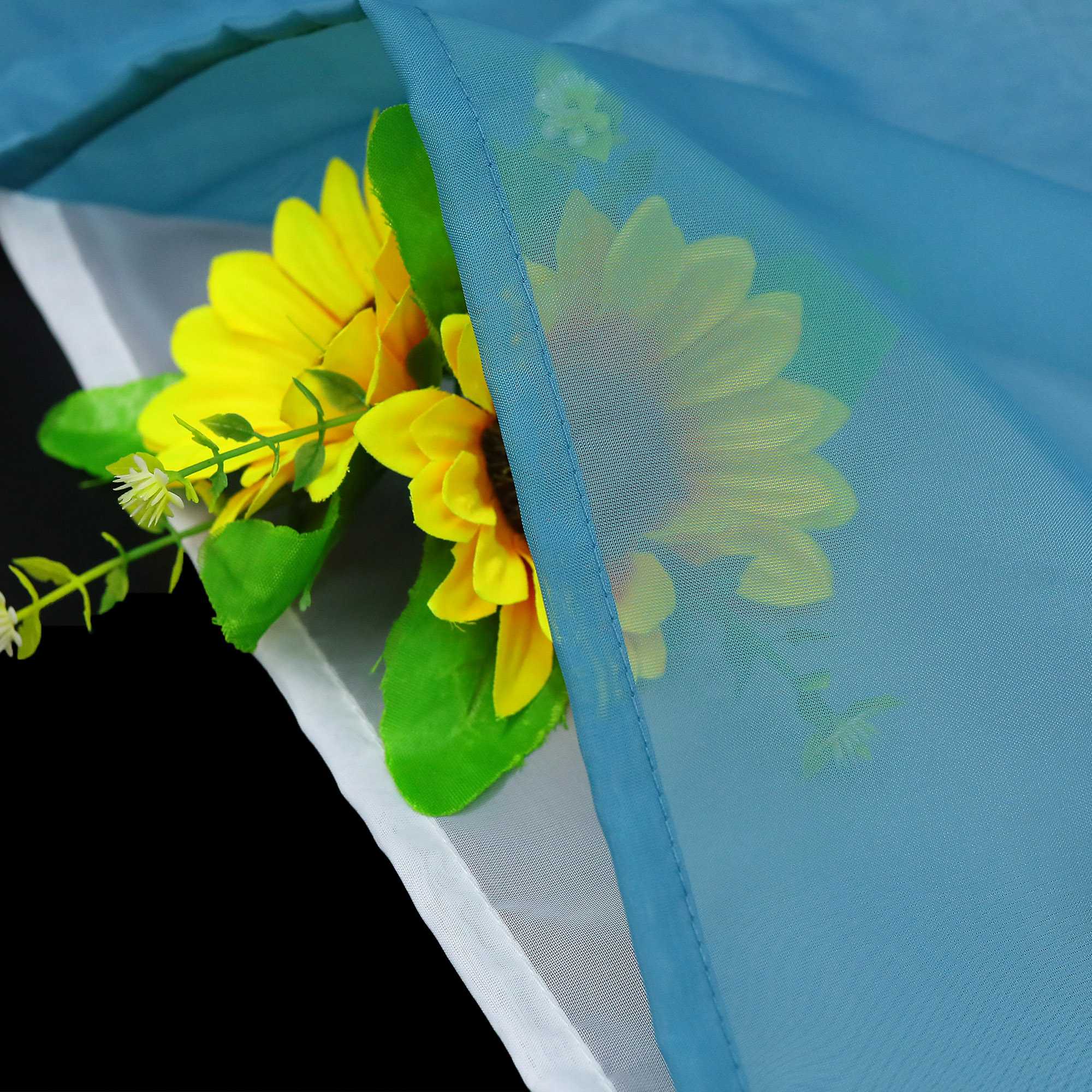 Delien Zweifarbige Fensterdekoration vloants Kurz Gardine 2er-Pack