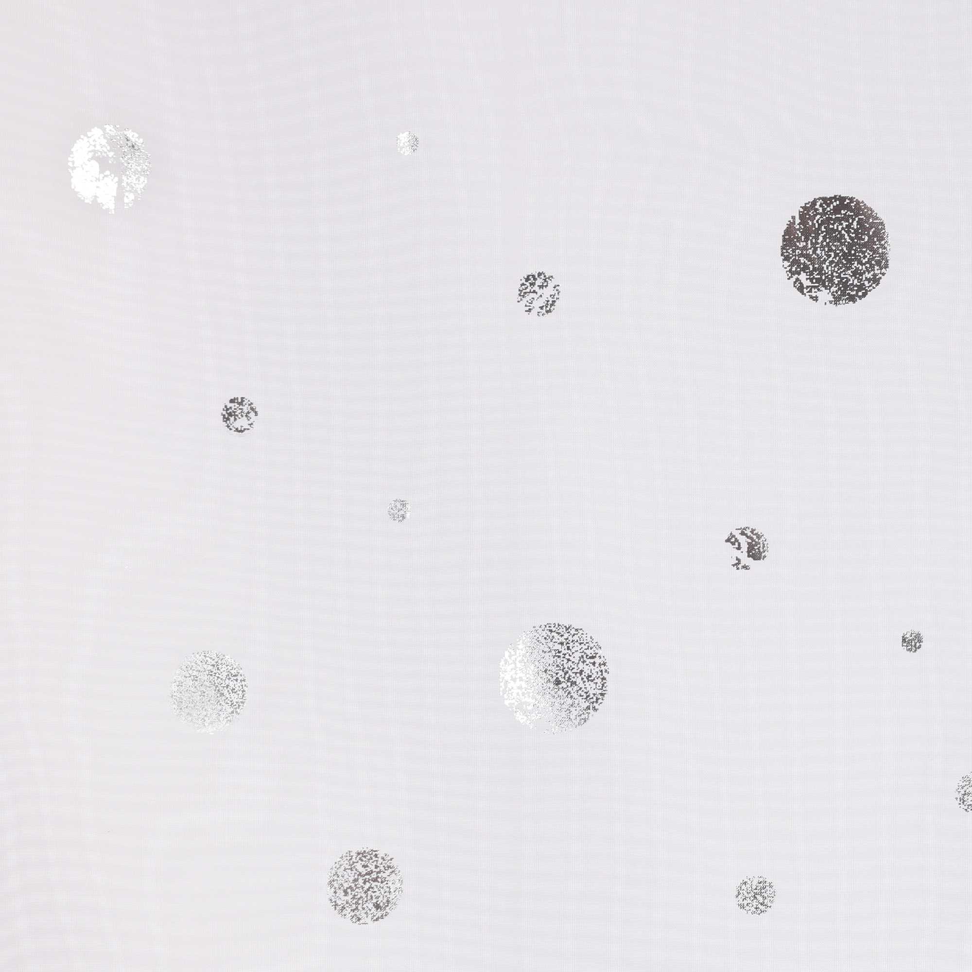 Scheibengardine Bistrogardine mit Glänz Kreise Voile Küche Gardinen durch Stangendurchzug Transparent 1 Stück