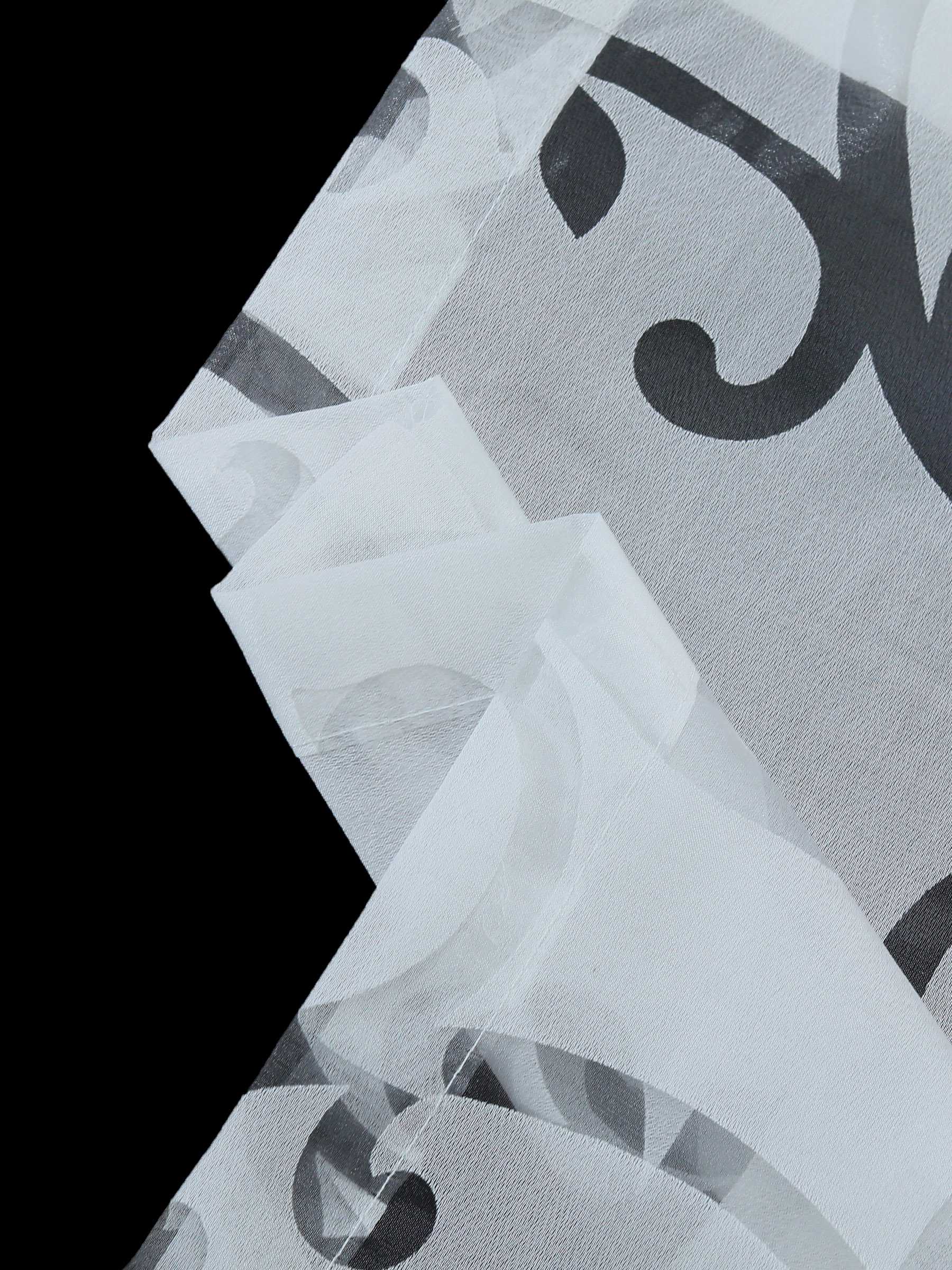 Schiebegardine Flächenvorhänge Klettbandschal mit Blumenmuster transparent modern 2er Set