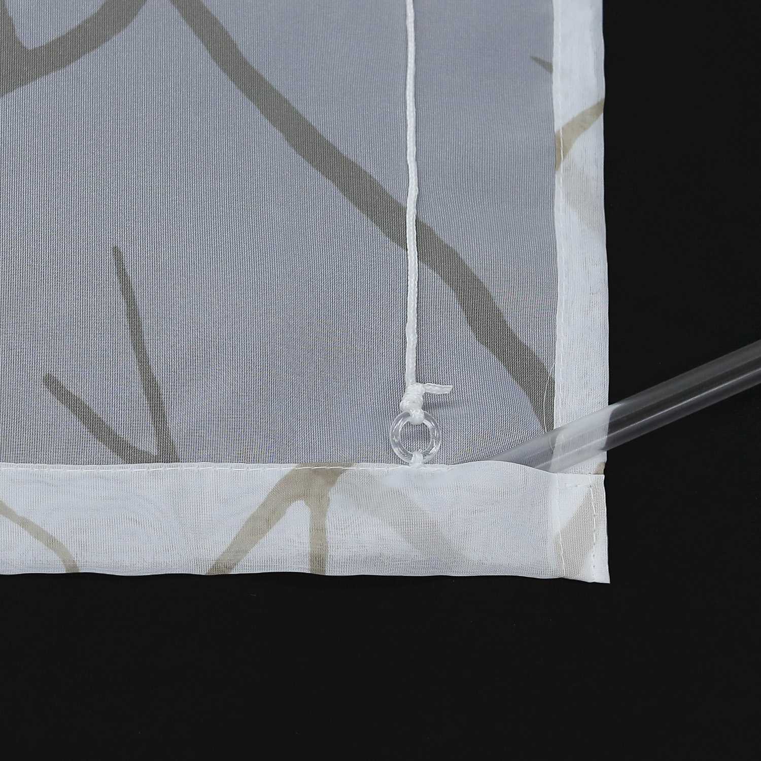 Rollos mit U-Haken halbtransparent Zweigmuster Lichtdurchlässig 1 Stück