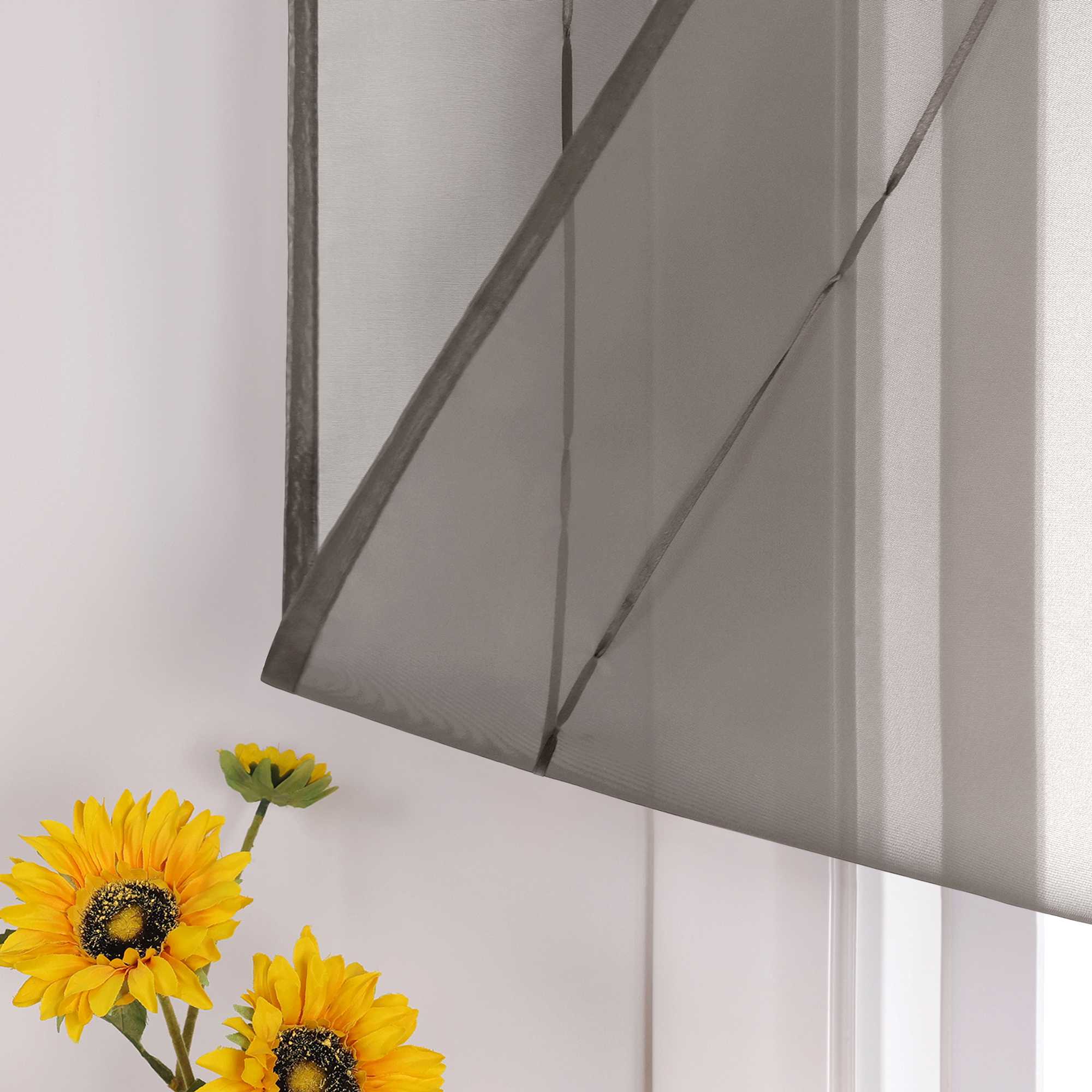 Rollos durch Stangendurchzug Transparente Luftig Unifarbig 1 Stück