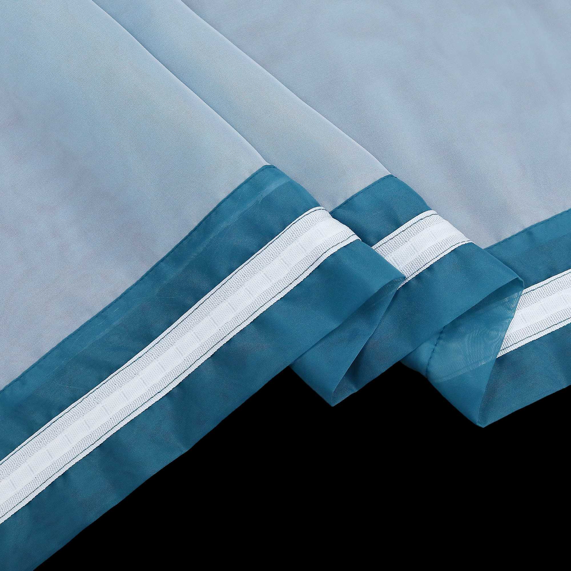 Delien Zweifarbige Fensterdekoration vloants Kurz Gardine 2er-Pack