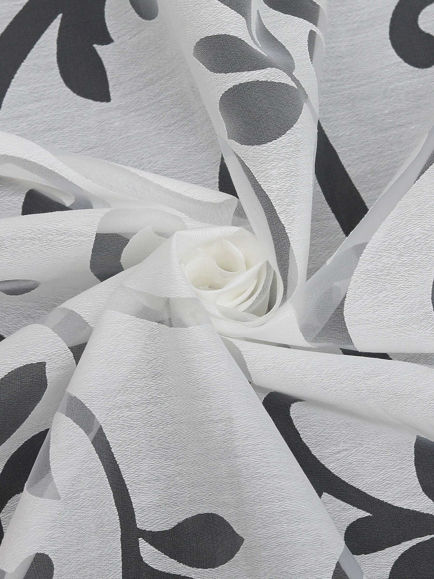 Schiebegardine Flächenvorhänge Klettbandschal mit Blumenmuster transparent modern 2er Set