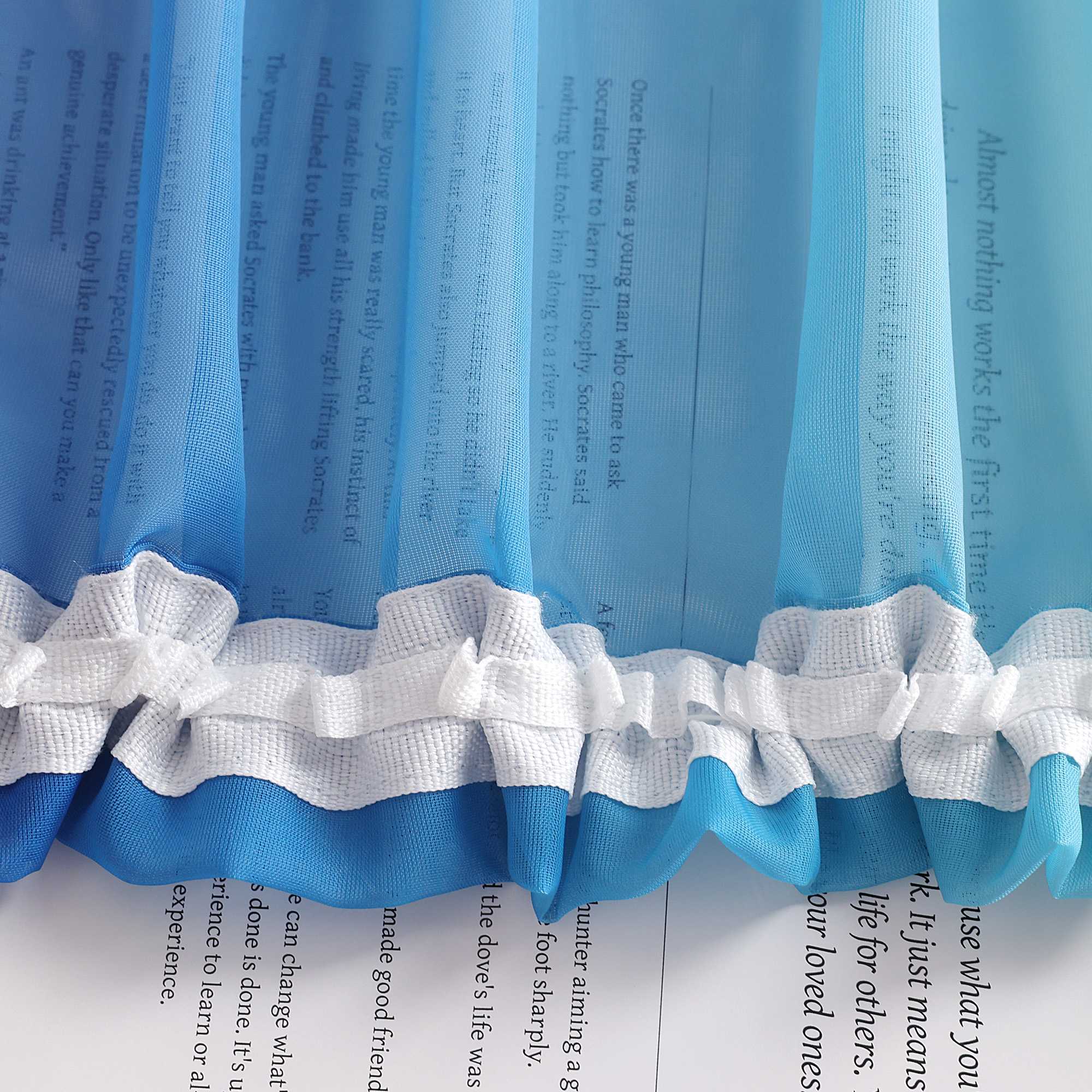 Transparente Vorhänge mit Farbverlauf 2er Set