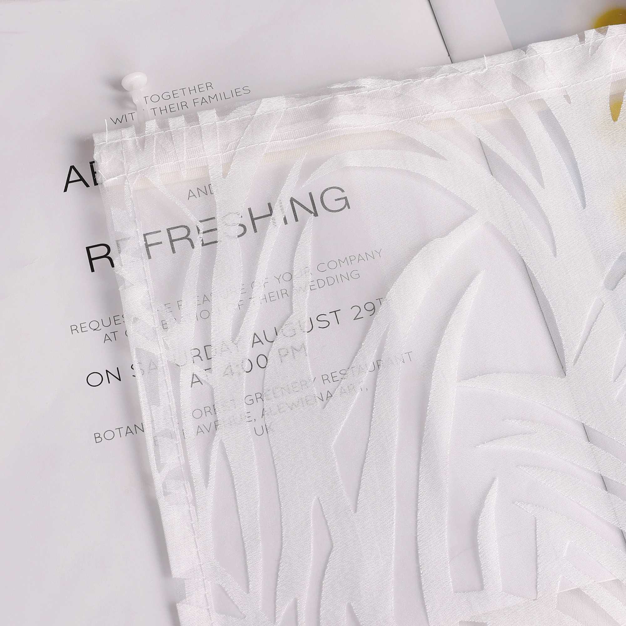 2er Set Schiebegardinen für Schienensystem mit Ingwerblattmuster