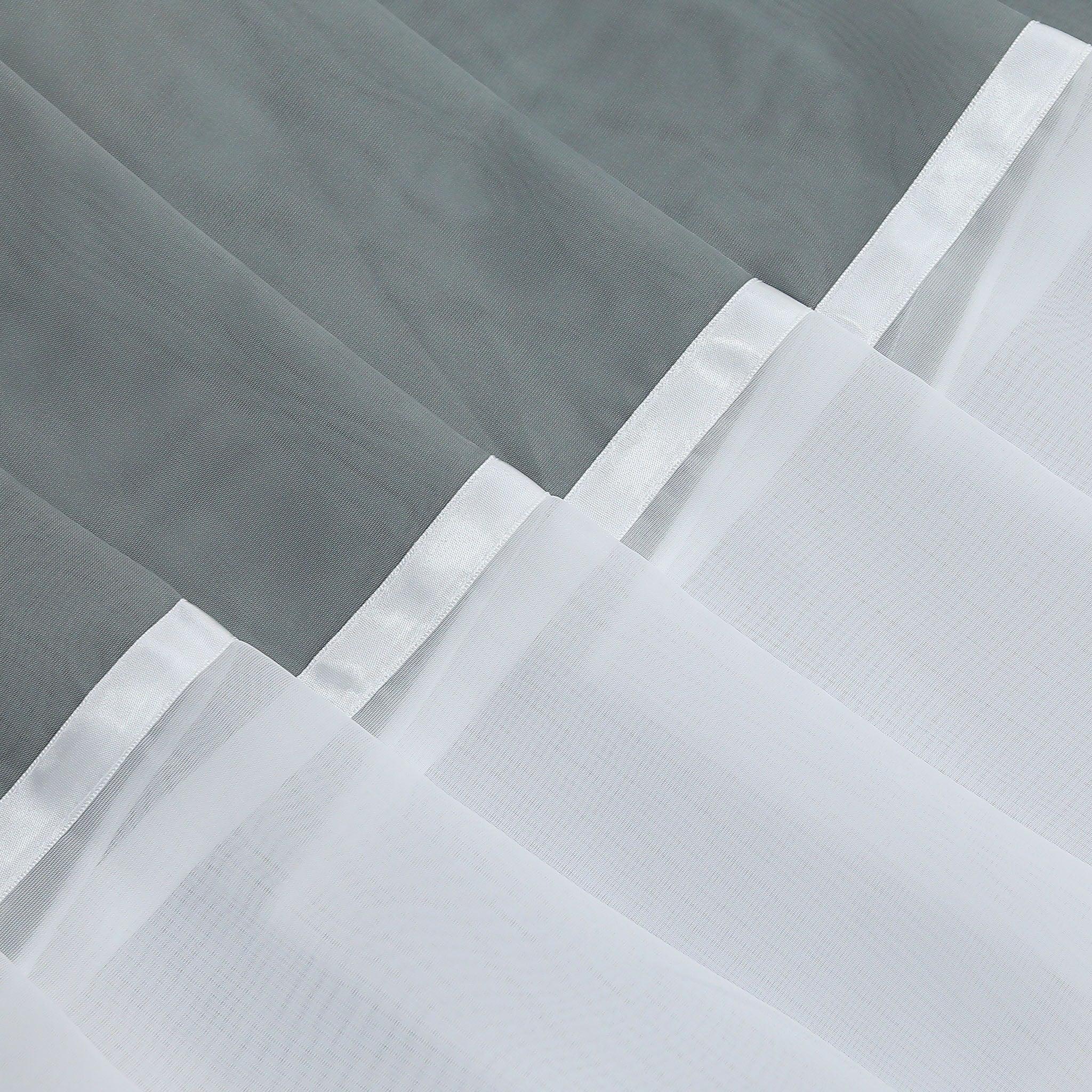 Romantischer transparenter Vorhang mit Volant 2-in-1 Design