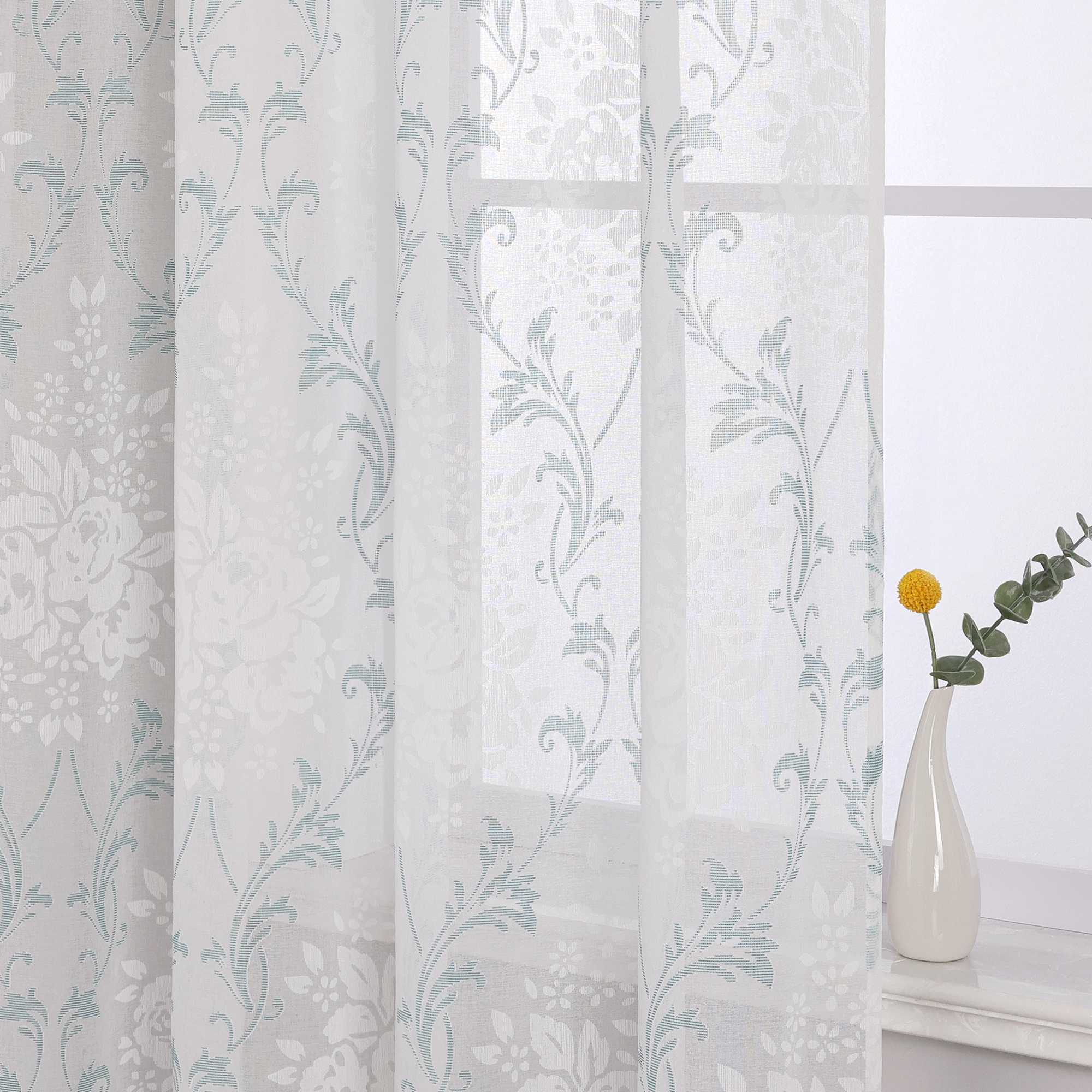 Vorhang mit Kräuselband Voile Gardine Ausbrenner Fensterschal Transparent Schlafzimmer Wohnzimmer 1 Stück