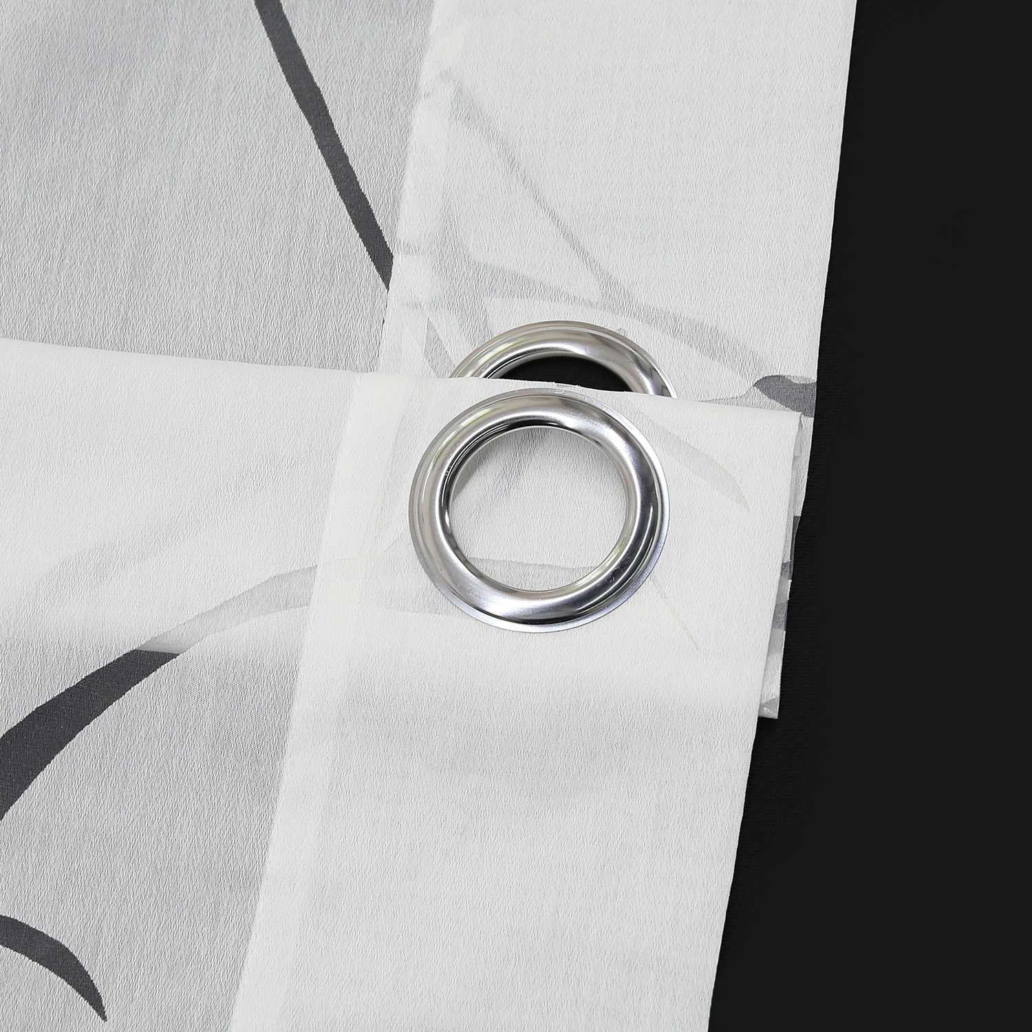 Transparenter Vorhang mit grobes Zweigmuster leicht Schutzfunktion Lichtdurchlässigkeit Gartenstil 1 Stück